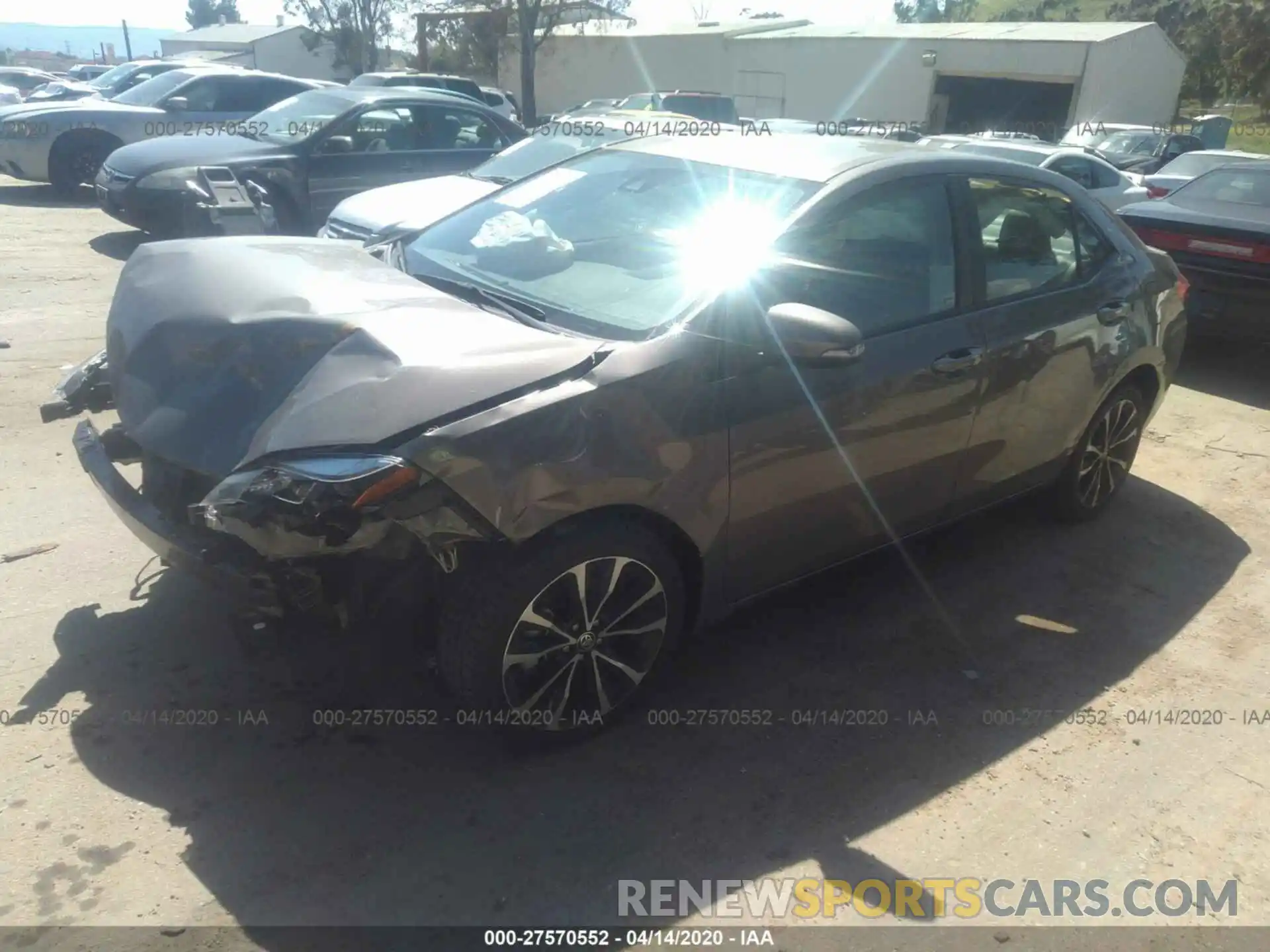 2 Photograph of a damaged car 2T1BURHE1KC152332 TOYOTA COROLLA 2019