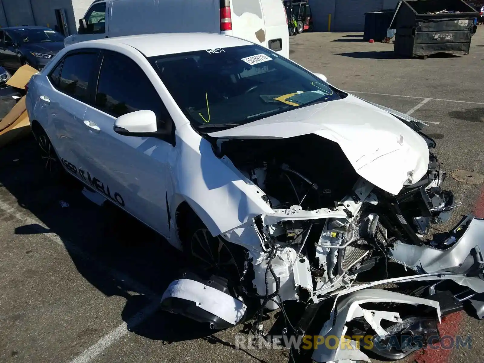 1 Photograph of a damaged car 2T1BURHE1KC154601 TOYOTA COROLLA 2019