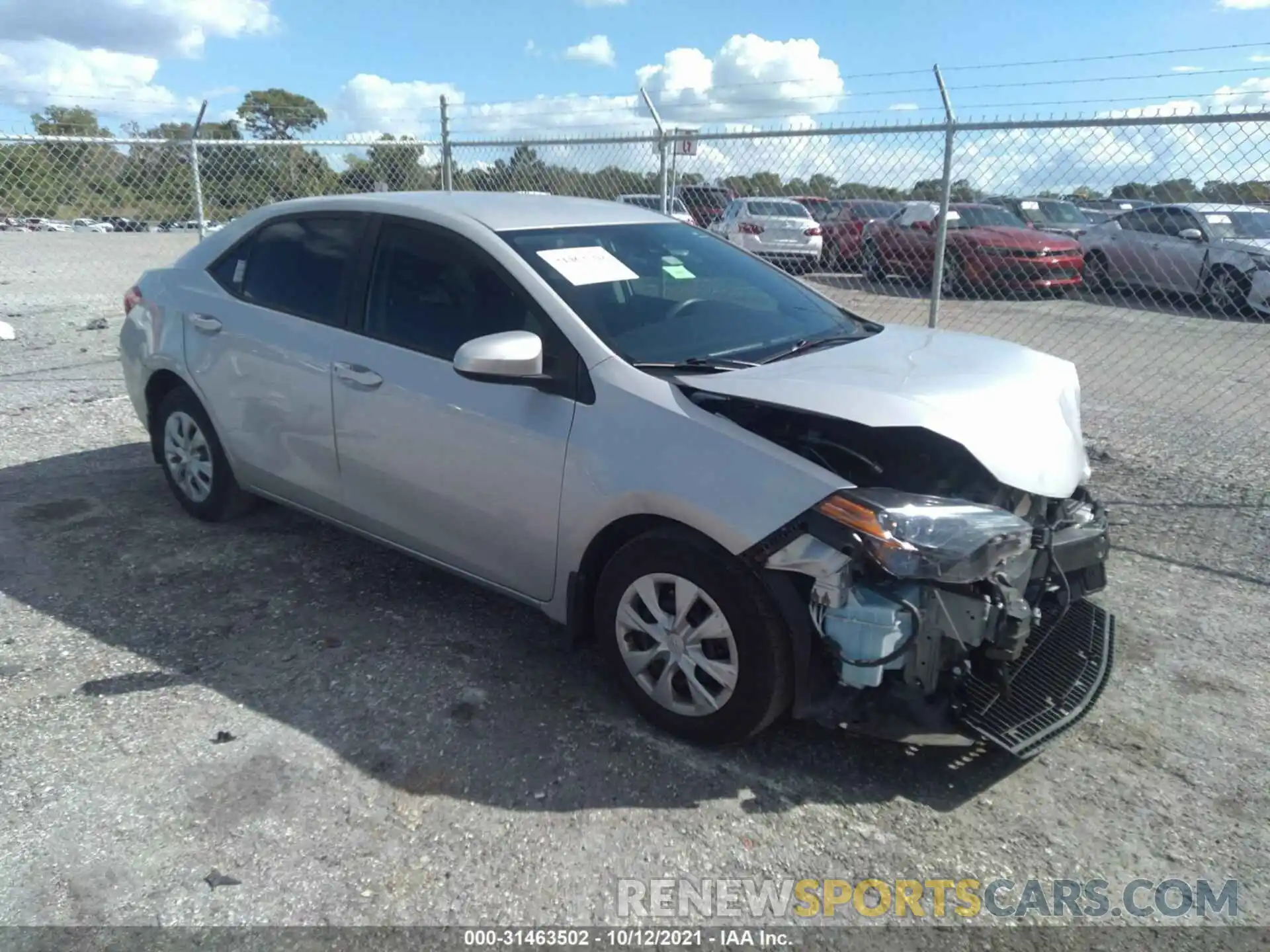 1 Photograph of a damaged car 2T1BURHE1KC155974 TOYOTA COROLLA 2019