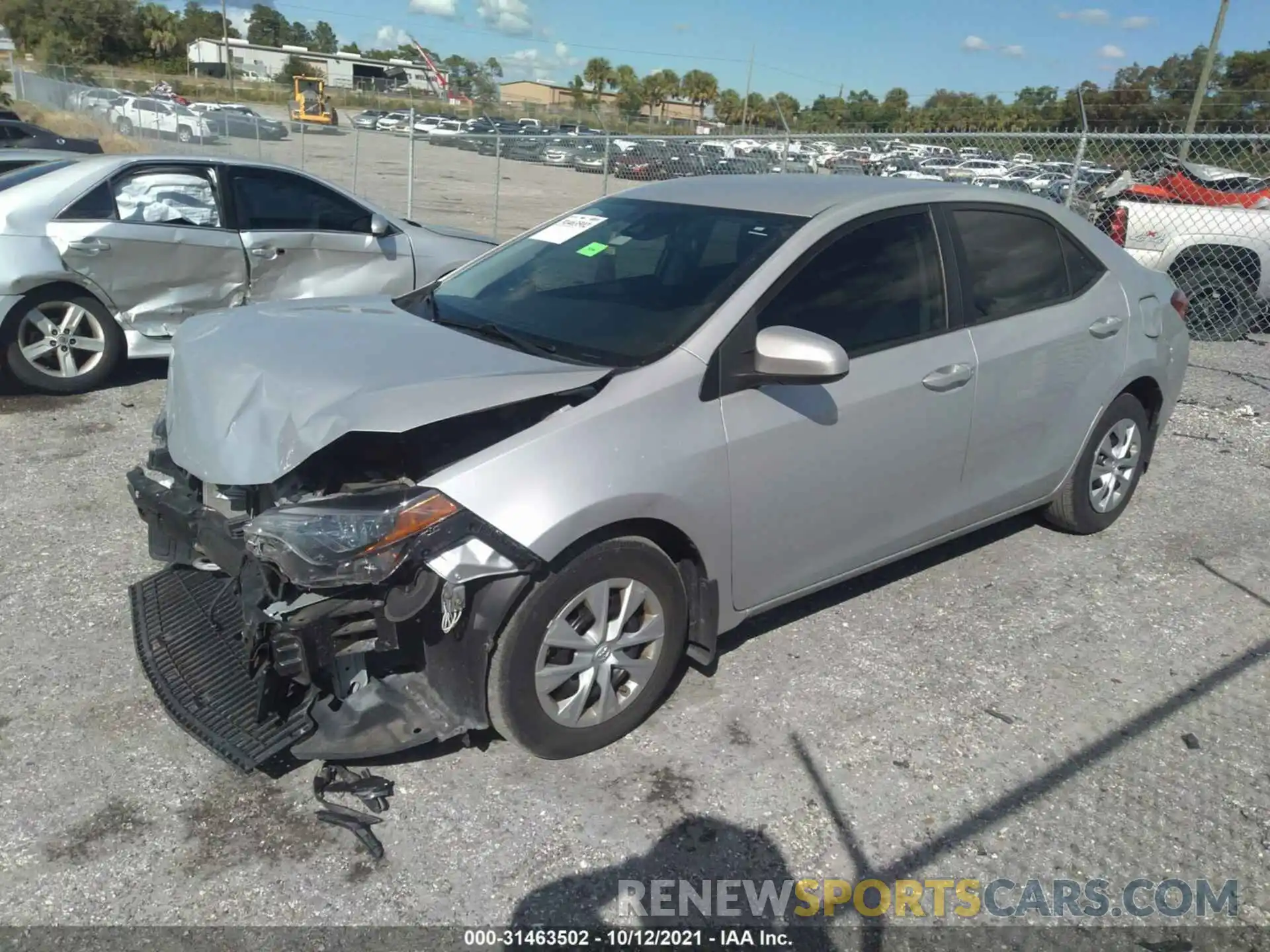 2 Photograph of a damaged car 2T1BURHE1KC155974 TOYOTA COROLLA 2019