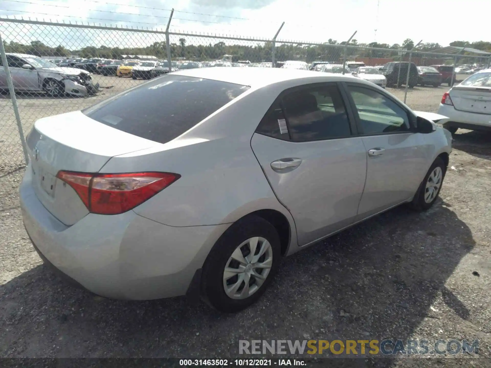 4 Photograph of a damaged car 2T1BURHE1KC155974 TOYOTA COROLLA 2019