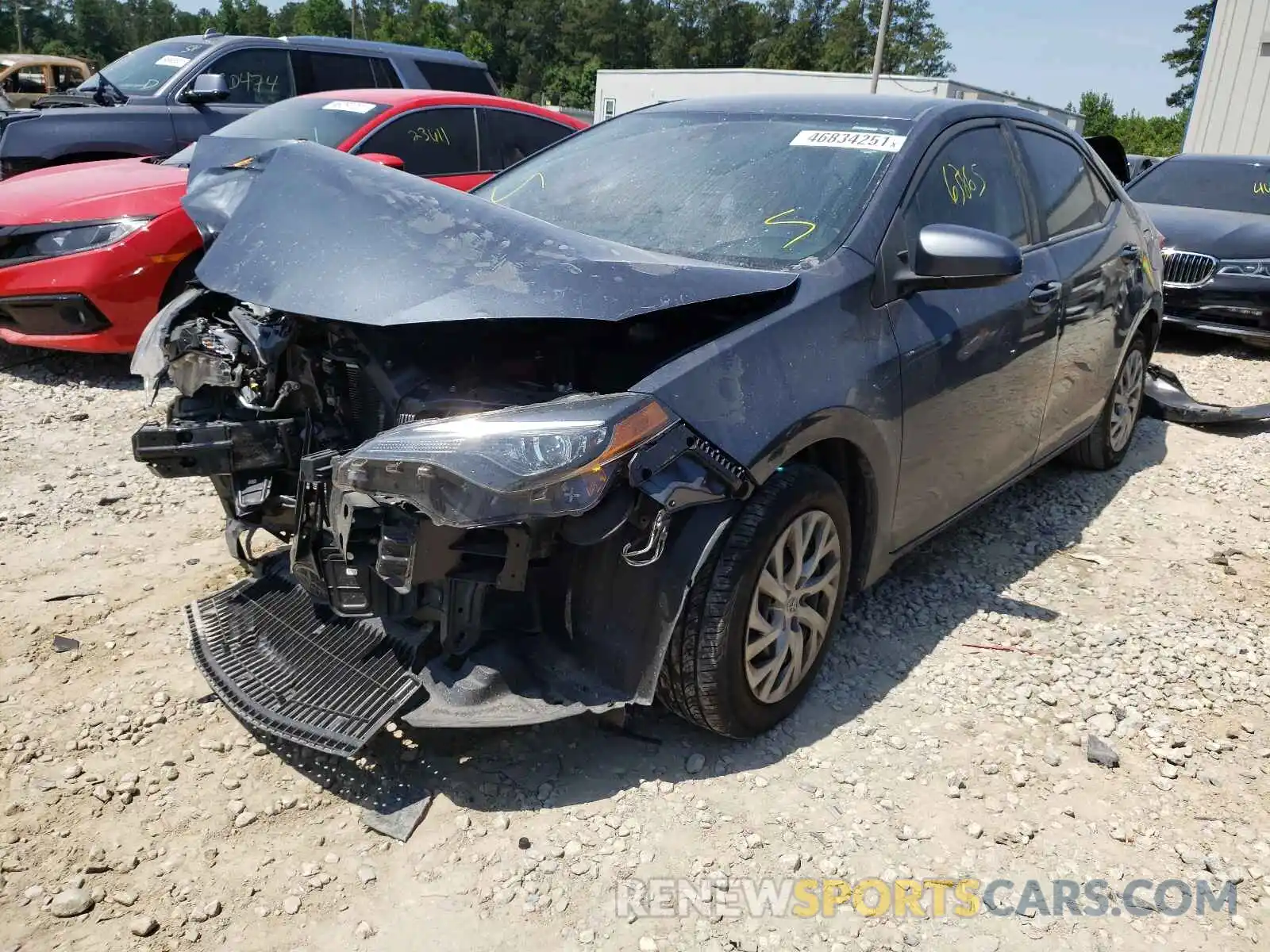 2 Фотография поврежденного автомобиля 2T1BURHE1KC157529 TOYOTA COROLLA 2019