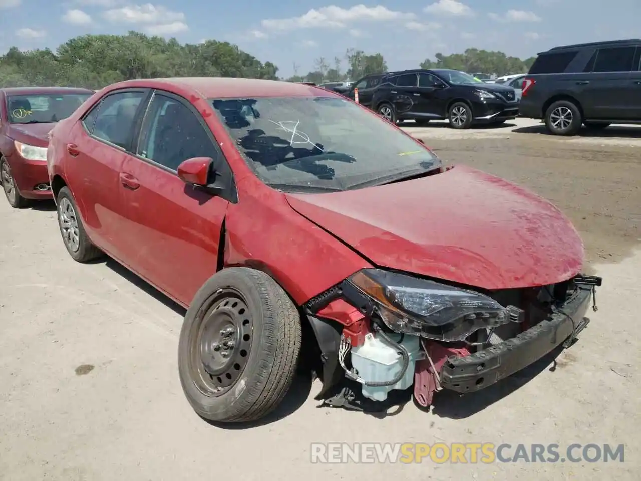 1 Photograph of a damaged car 2T1BURHE1KC158356 TOYOTA COROLLA 2019