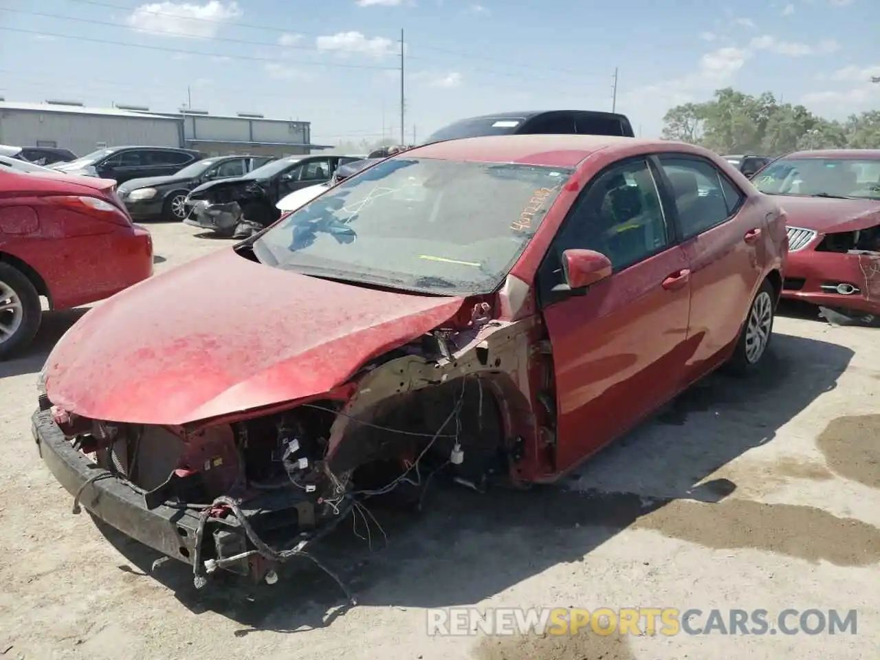 2 Photograph of a damaged car 2T1BURHE1KC158356 TOYOTA COROLLA 2019