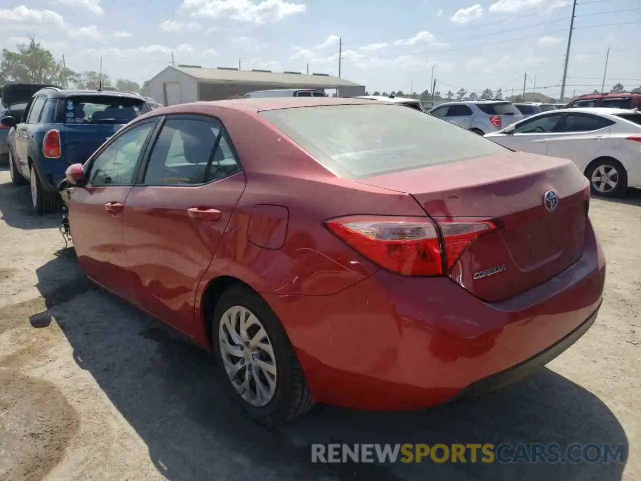 3 Photograph of a damaged car 2T1BURHE1KC158356 TOYOTA COROLLA 2019