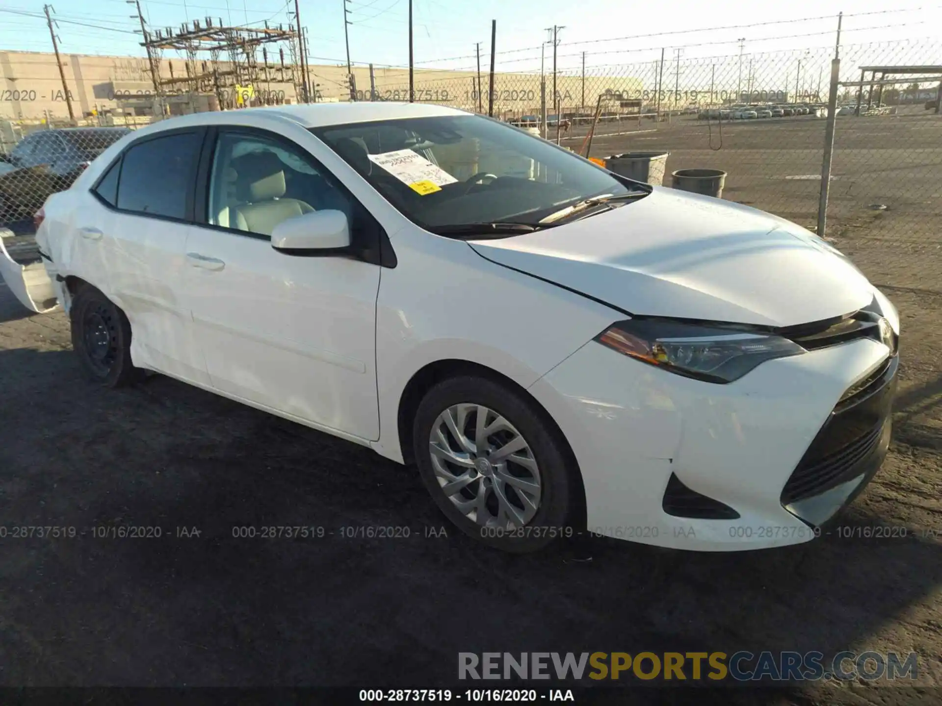 1 Photograph of a damaged car 2T1BURHE1KC161564 TOYOTA COROLLA 2019