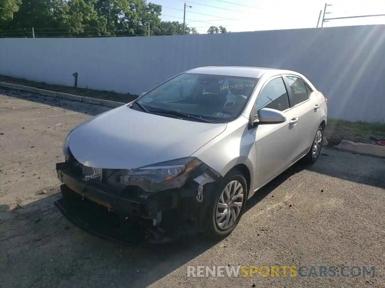 2 Photograph of a damaged car 2T1BURHE1KC164092 TOYOTA COROLLA 2019