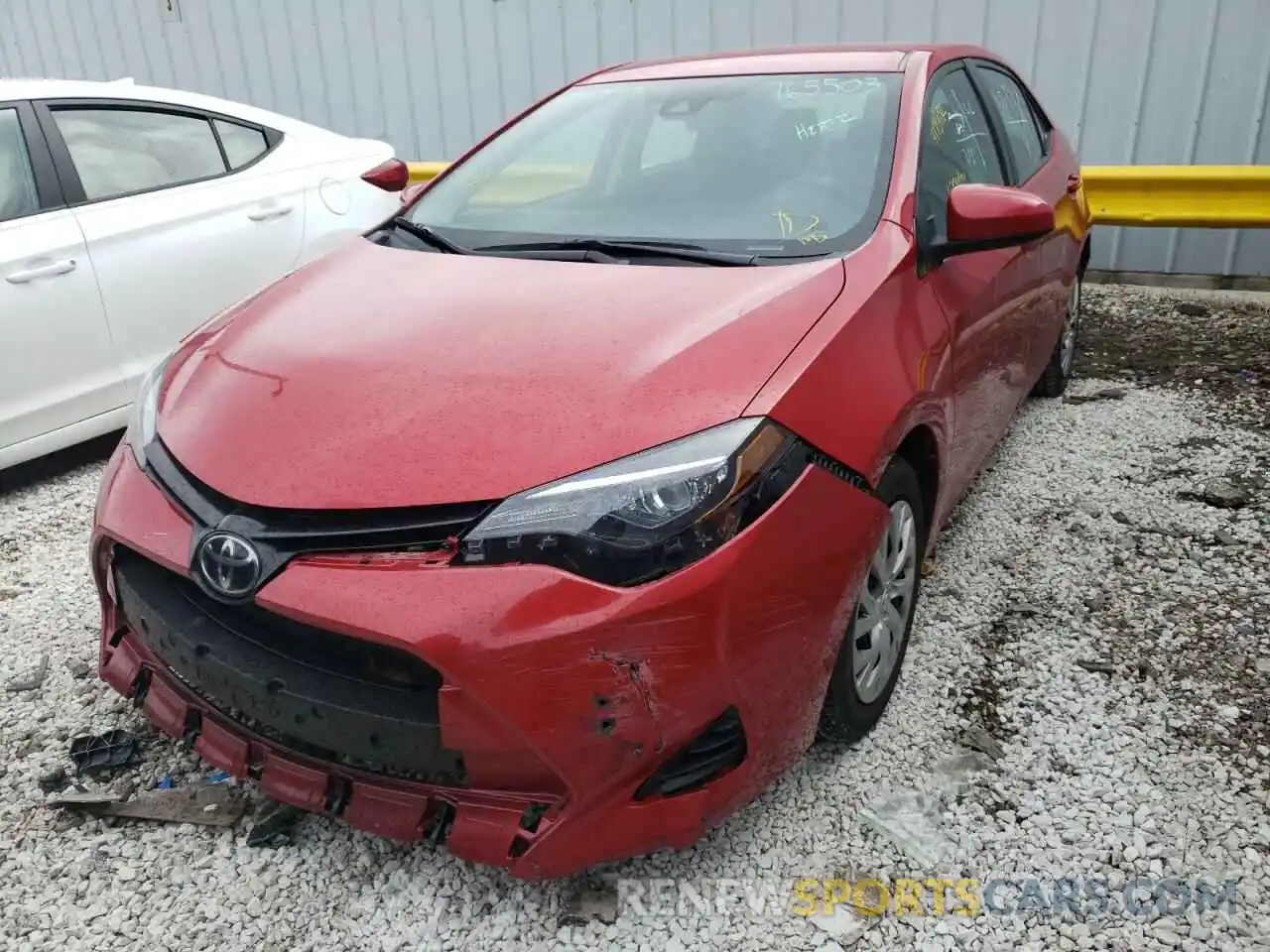 2 Photograph of a damaged car 2T1BURHE1KC165503 TOYOTA COROLLA 2019