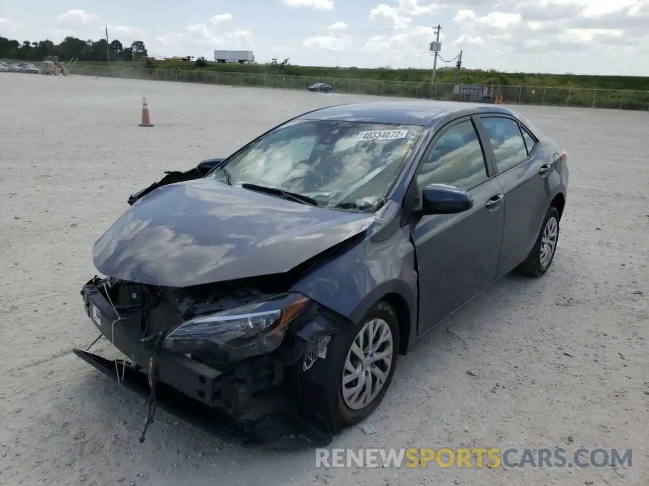 2 Photograph of a damaged car 2T1BURHE1KC166134 TOYOTA COROLLA 2019