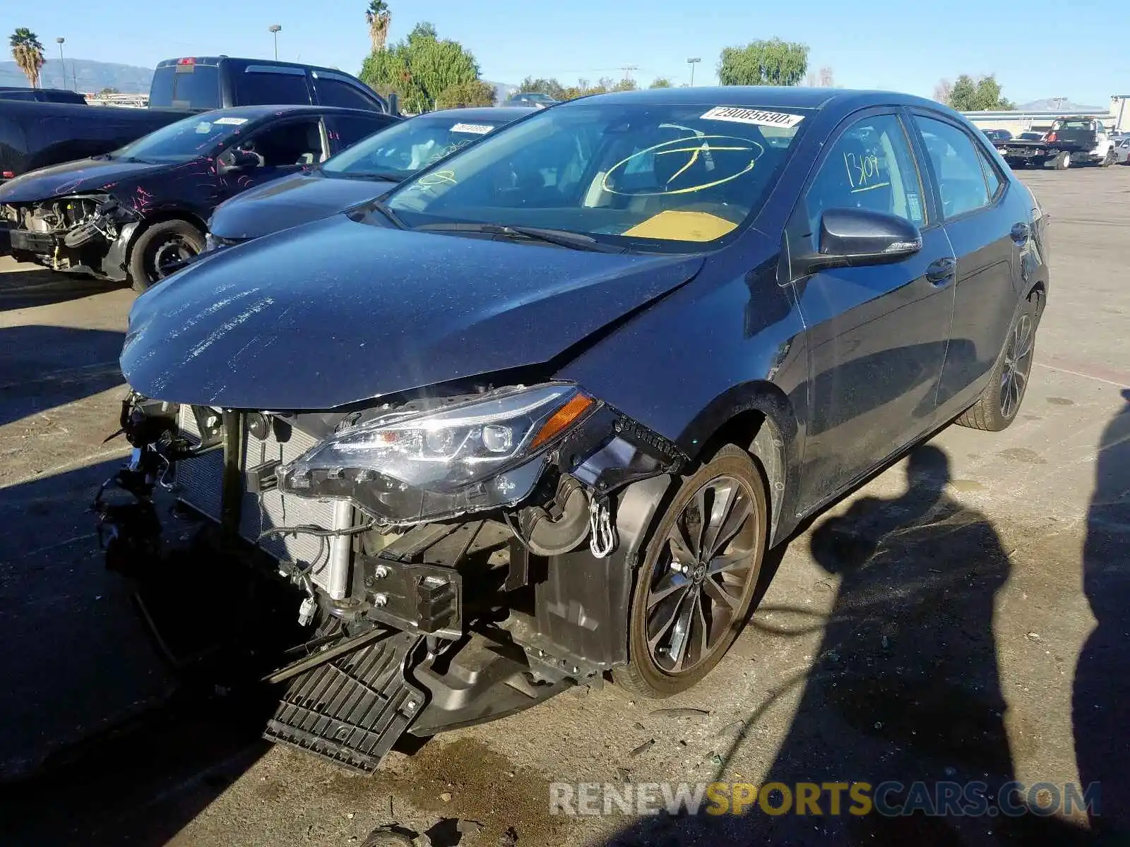 2 Photograph of a damaged car 2T1BURHE1KC166876 TOYOTA COROLLA 2019