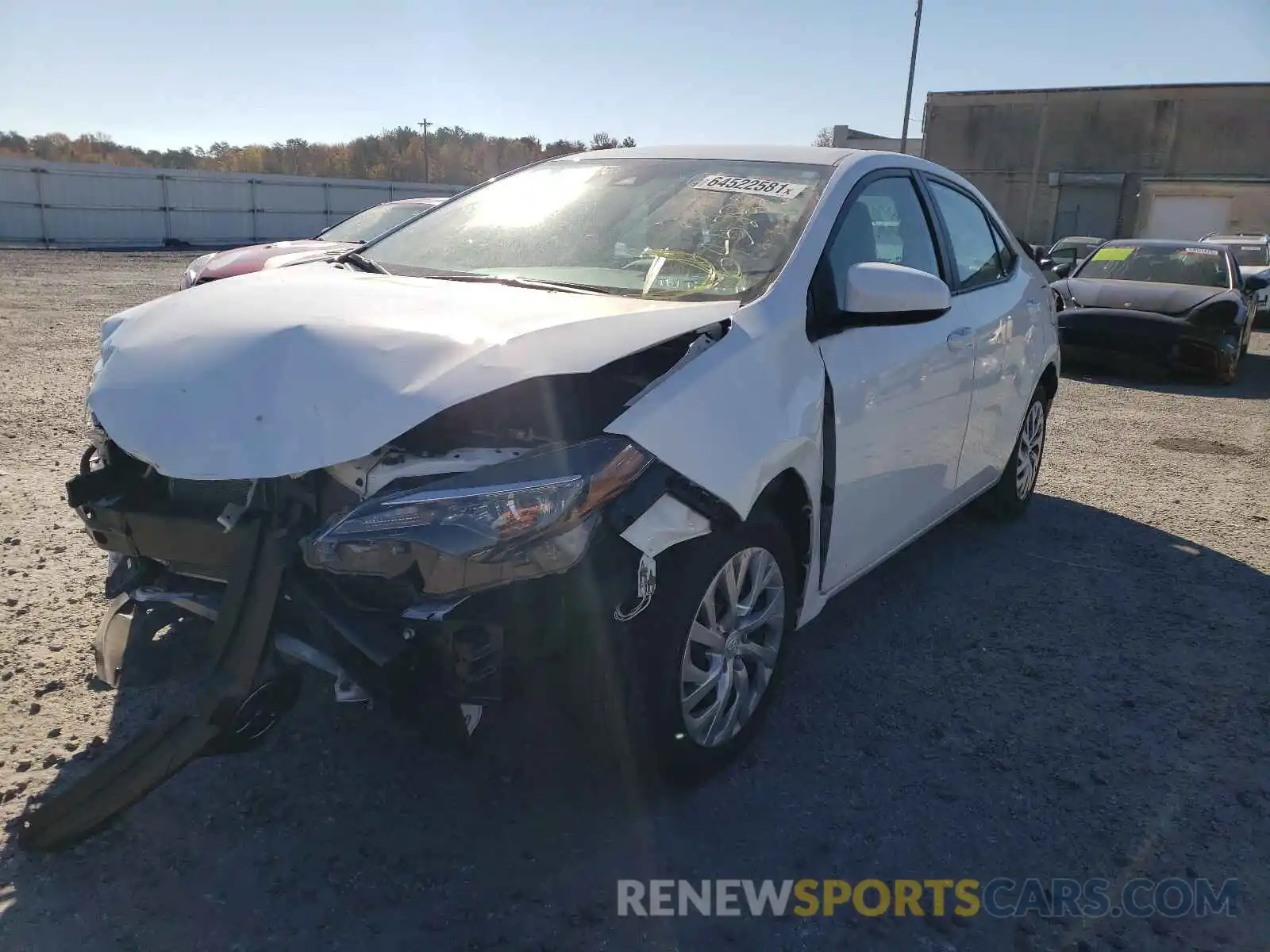 2 Photograph of a damaged car 2T1BURHE1KC168000 TOYOTA COROLLA 2019