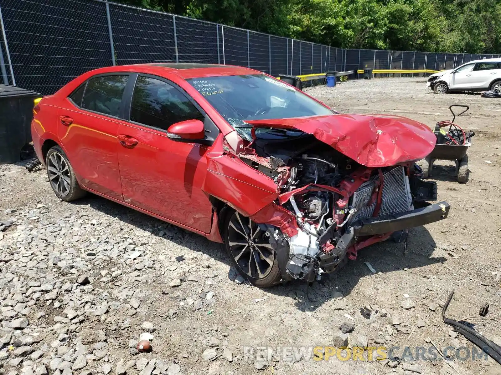 1 Photograph of a damaged car 2T1BURHE1KC168174 TOYOTA COROLLA 2019