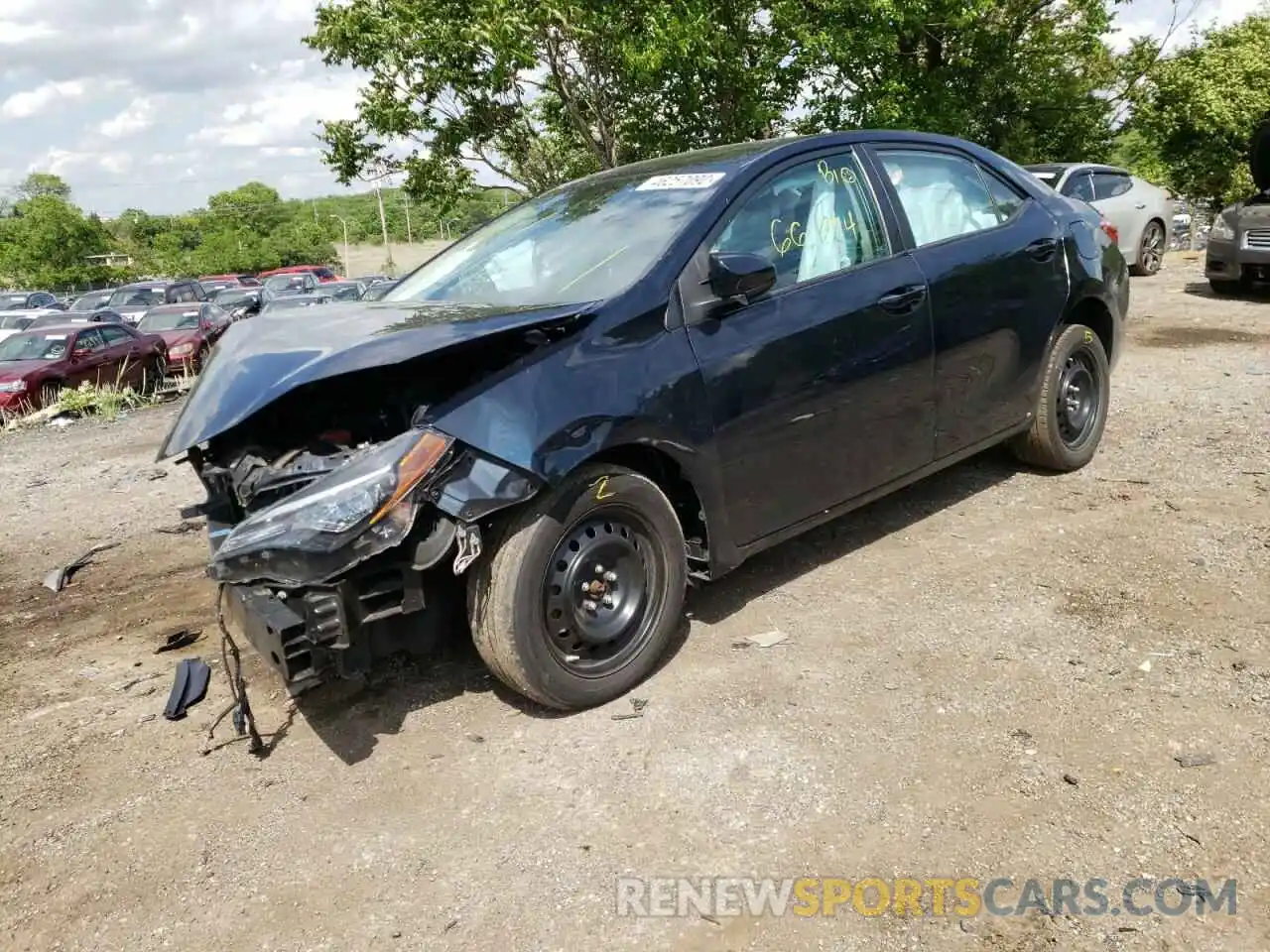 2 Photograph of a damaged car 2T1BURHE1KC168854 TOYOTA COROLLA 2019