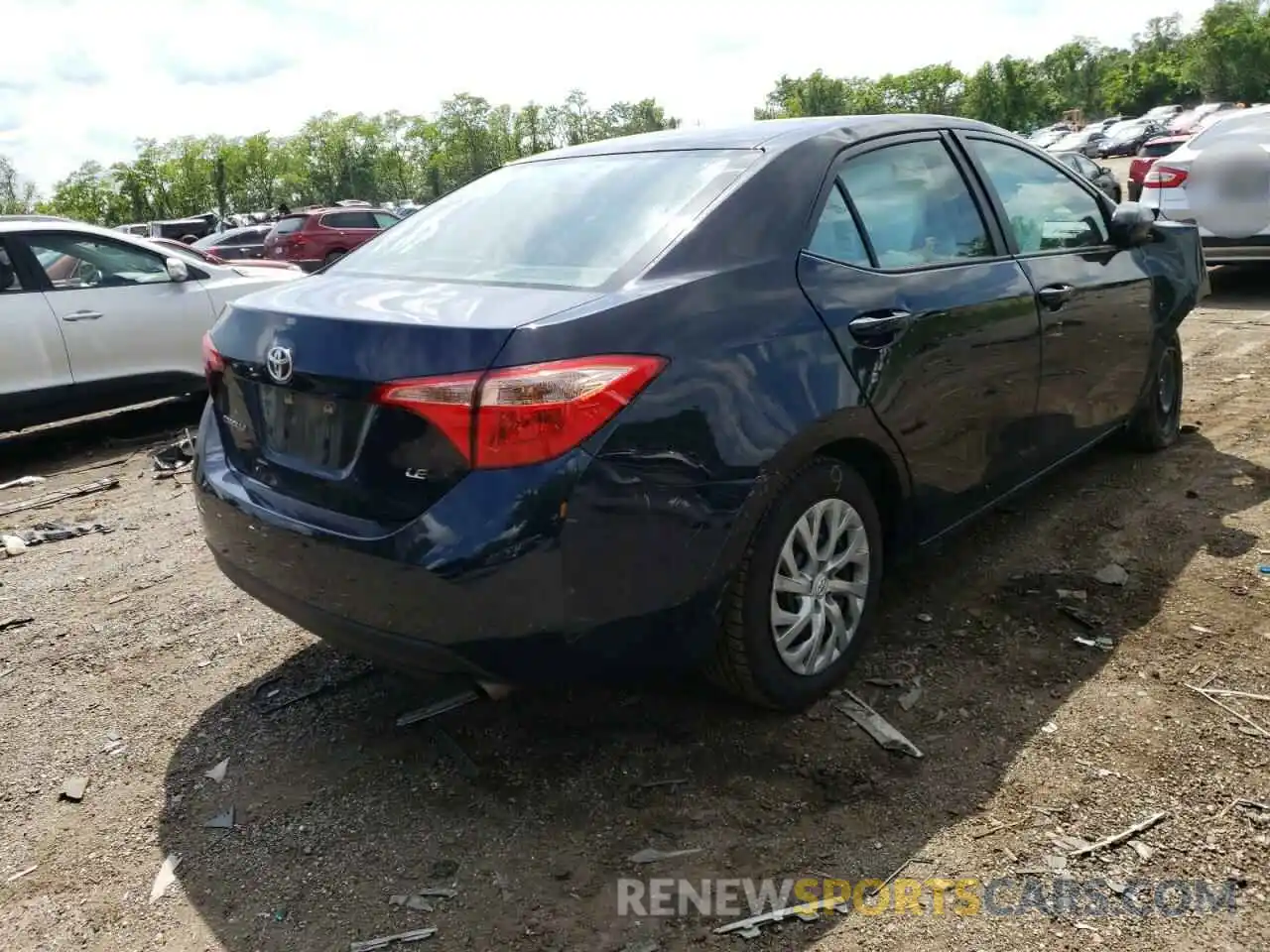 4 Photograph of a damaged car 2T1BURHE1KC168854 TOYOTA COROLLA 2019