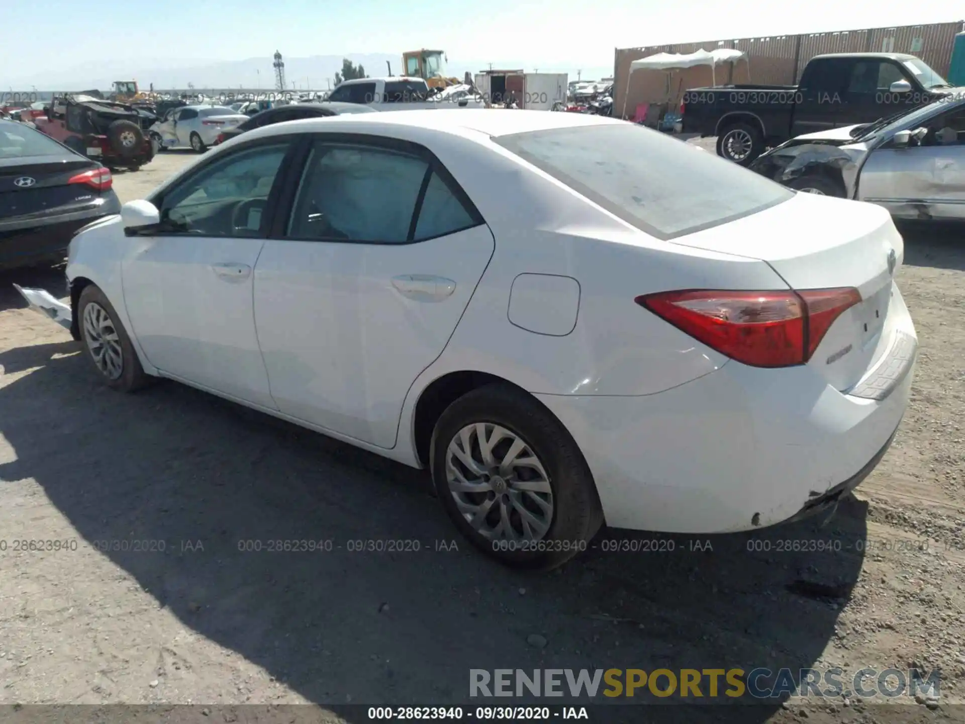 3 Photograph of a damaged car 2T1BURHE1KC169115 TOYOTA COROLLA 2019