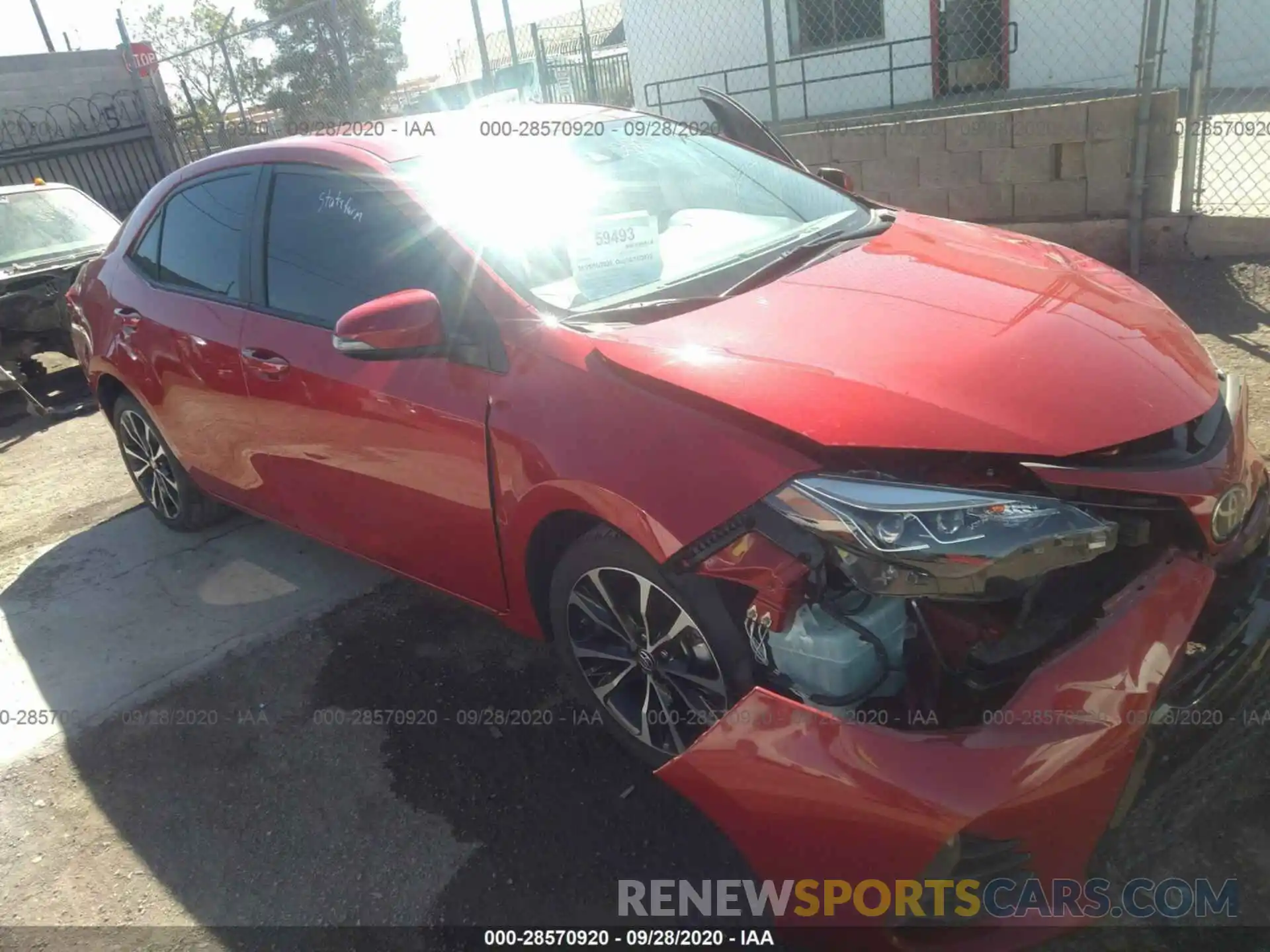 1 Photograph of a damaged car 2T1BURHE1KC170667 TOYOTA COROLLA 2019