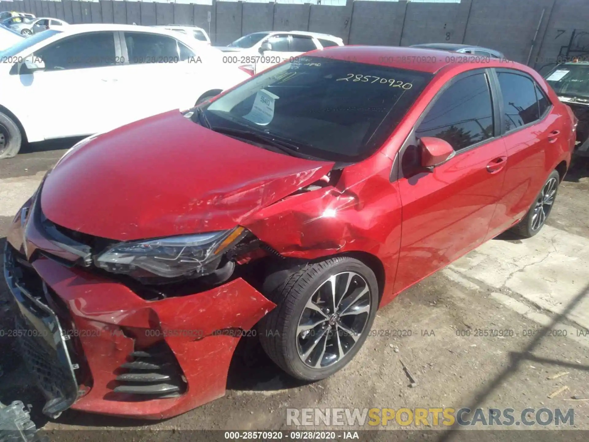 2 Photograph of a damaged car 2T1BURHE1KC170667 TOYOTA COROLLA 2019