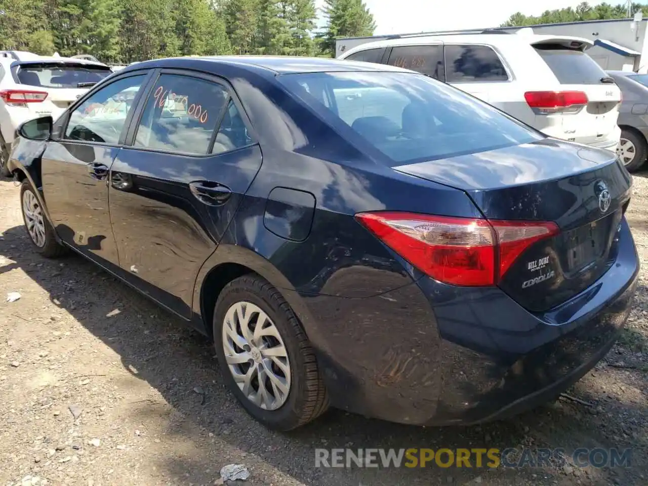 3 Photograph of a damaged car 2T1BURHE1KC170958 TOYOTA COROLLA 2019