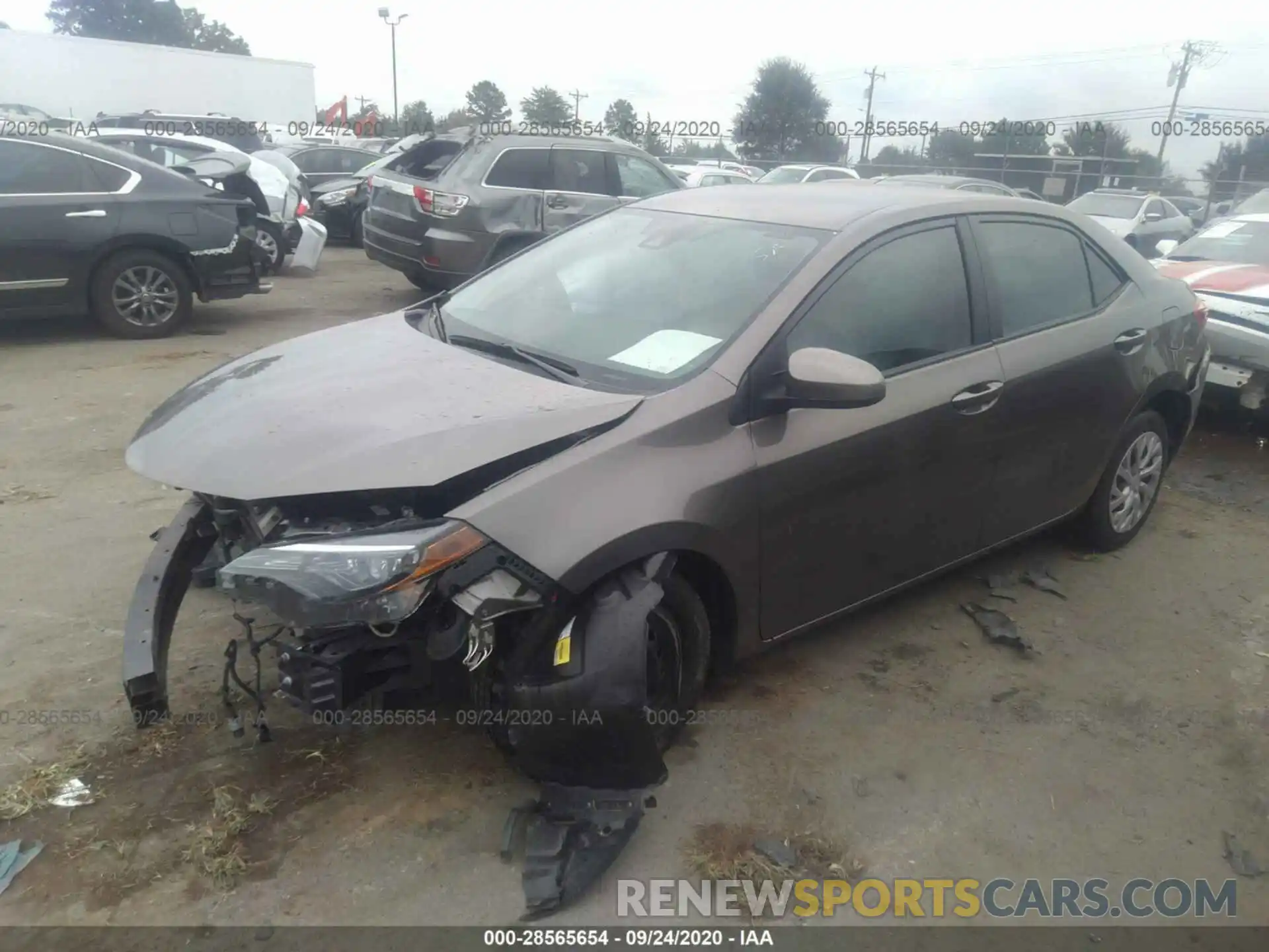 2 Photograph of a damaged car 2T1BURHE1KC171172 TOYOTA COROLLA 2019