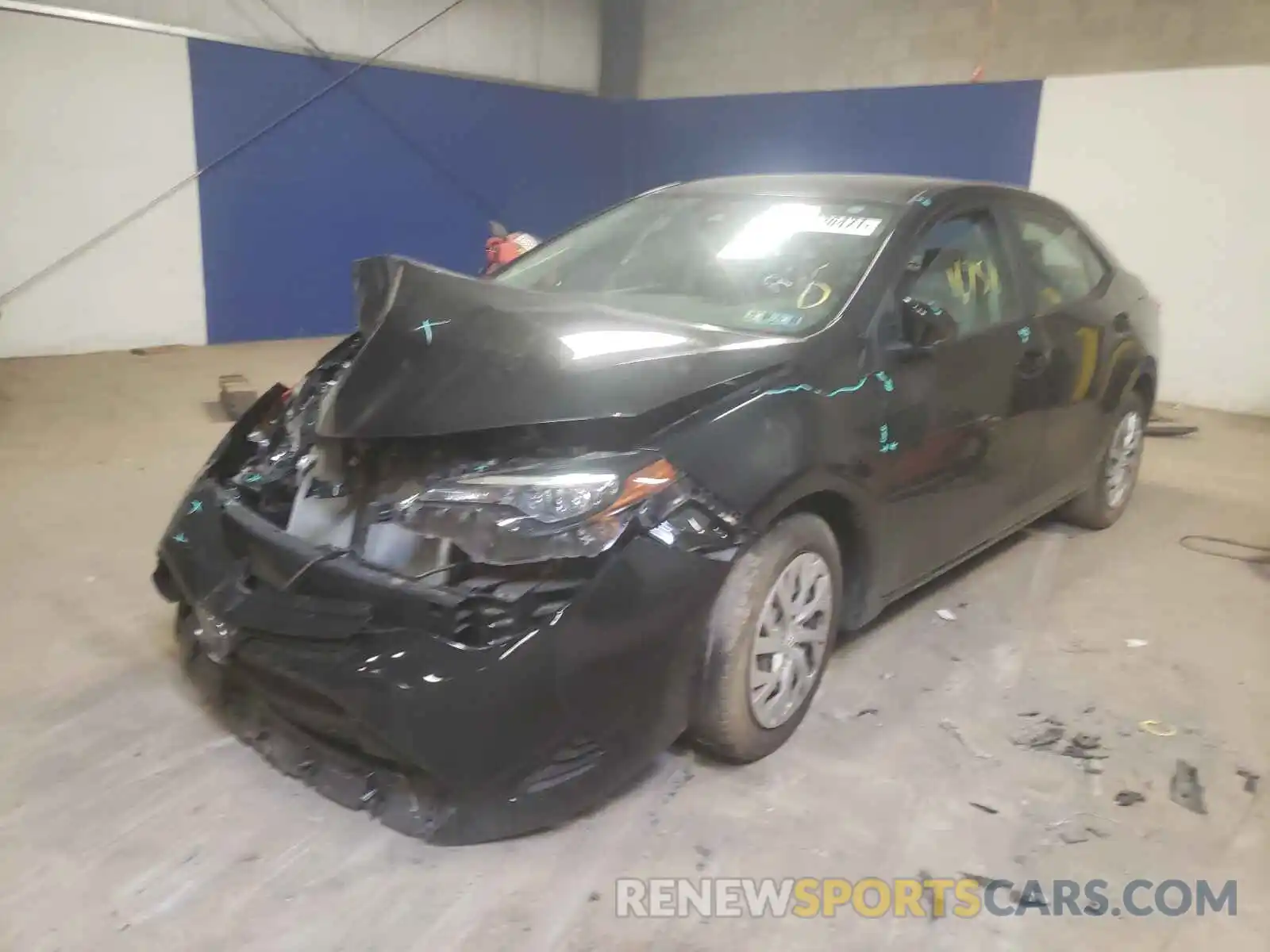 2 Photograph of a damaged car 2T1BURHE1KC172564 TOYOTA COROLLA 2019