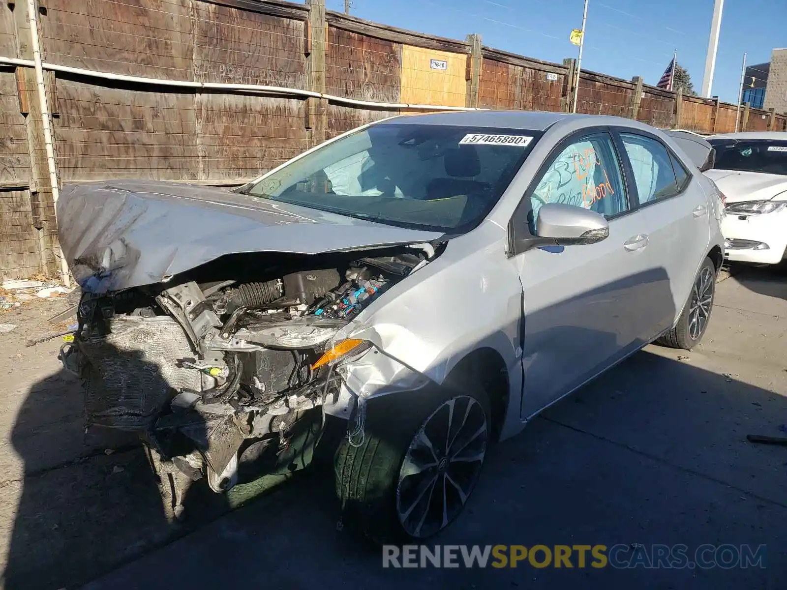 2 Photograph of a damaged car 2T1BURHE1KC172631 TOYOTA COROLLA 2019