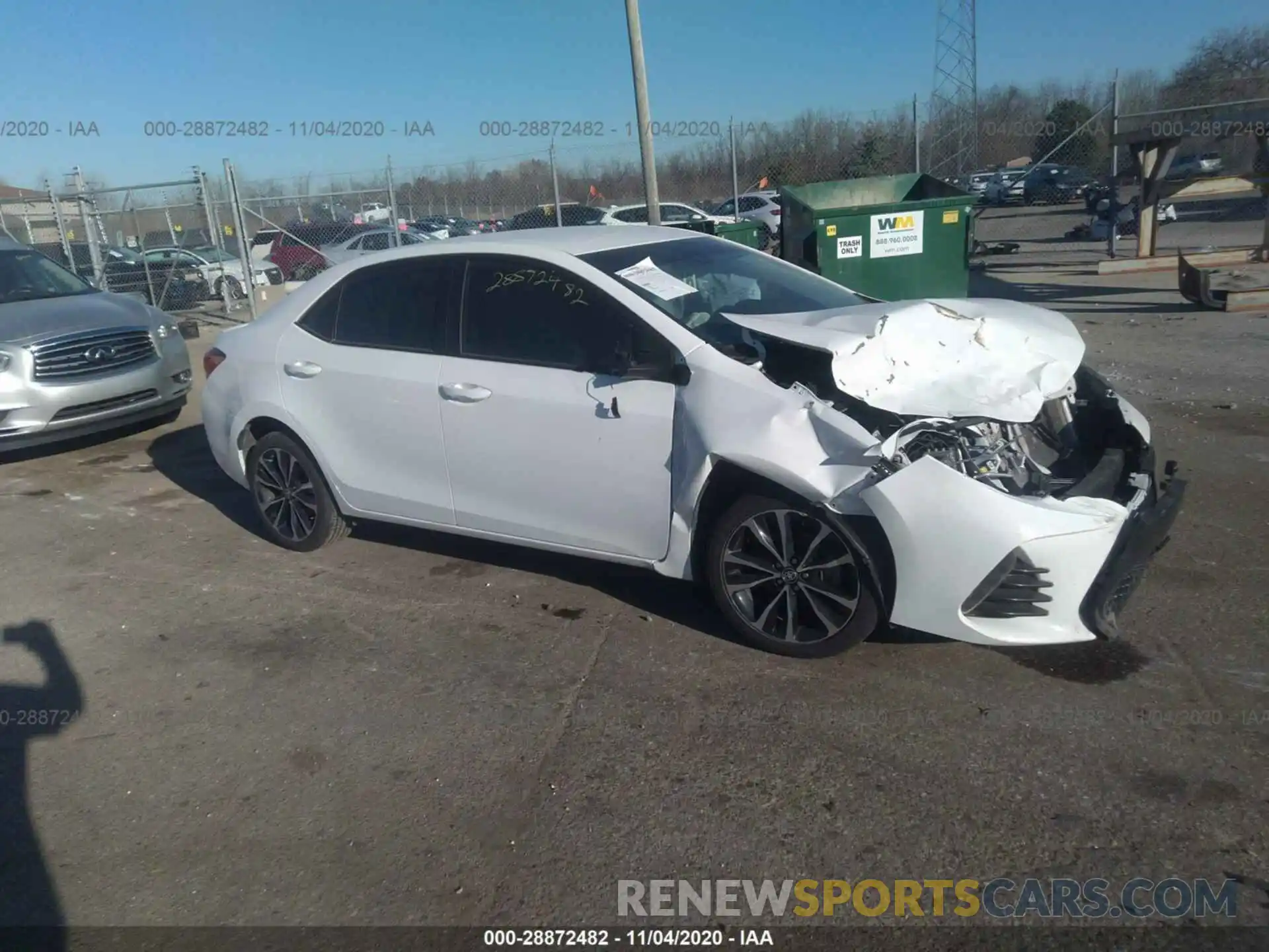 1 Photograph of a damaged car 2T1BURHE1KC174556 TOYOTA COROLLA 2019