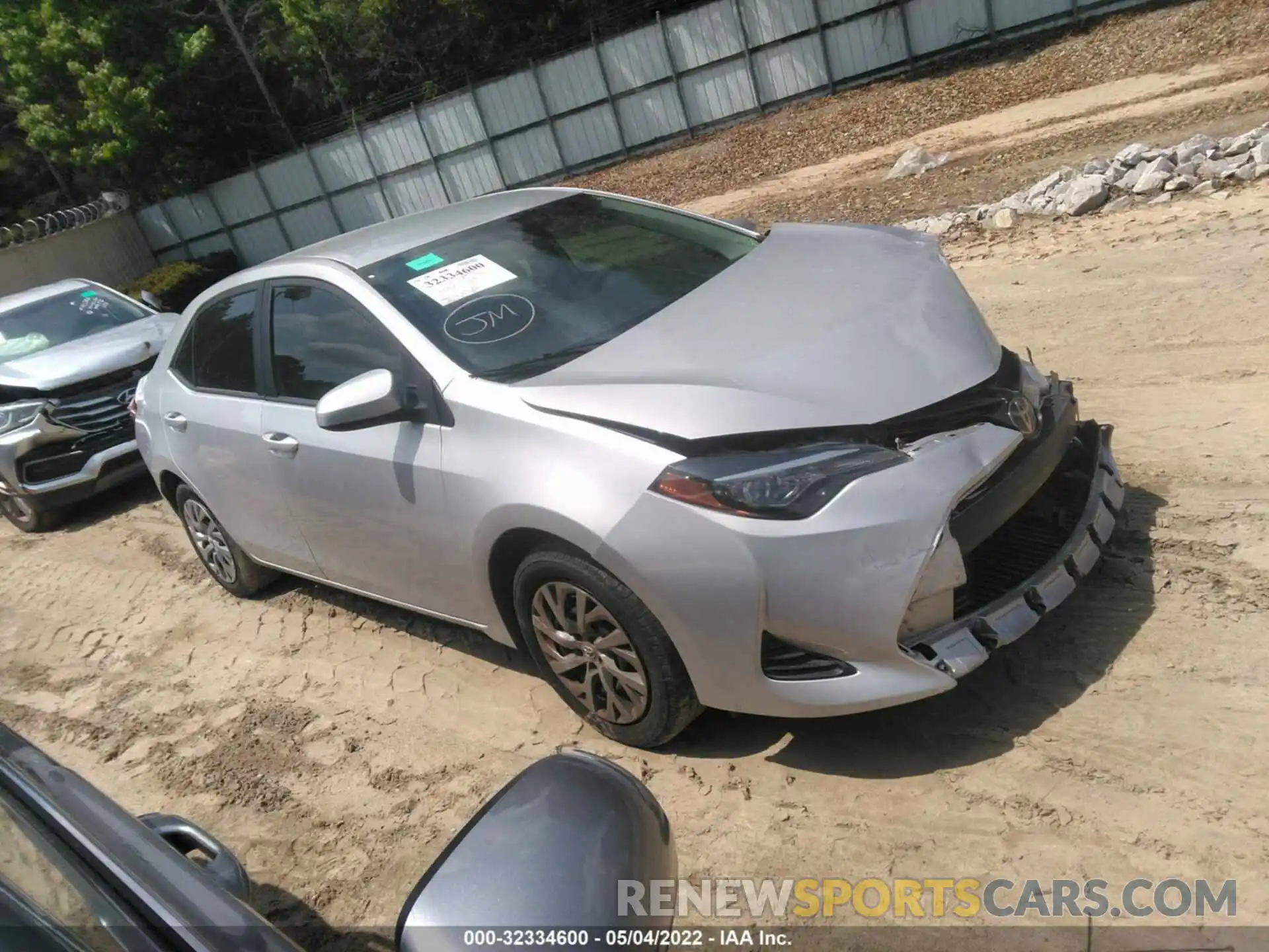 1 Photograph of a damaged car 2T1BURHE1KC176260 TOYOTA COROLLA 2019