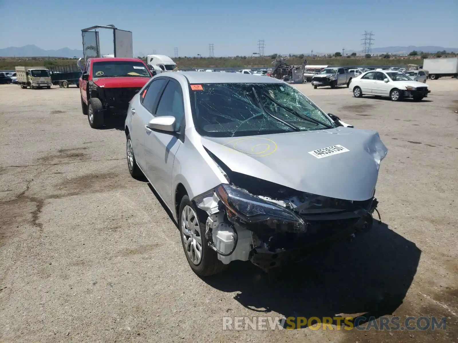 1 Photograph of a damaged car 2T1BURHE1KC178039 TOYOTA COROLLA 2019