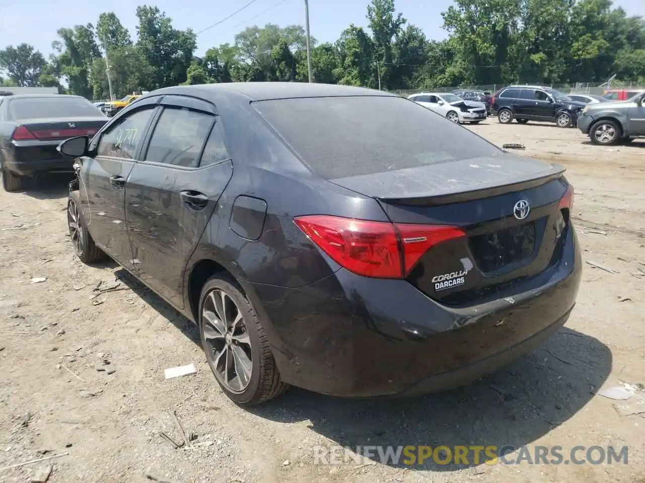 3 Photograph of a damaged car 2T1BURHE1KC180499 TOYOTA COROLLA 2019