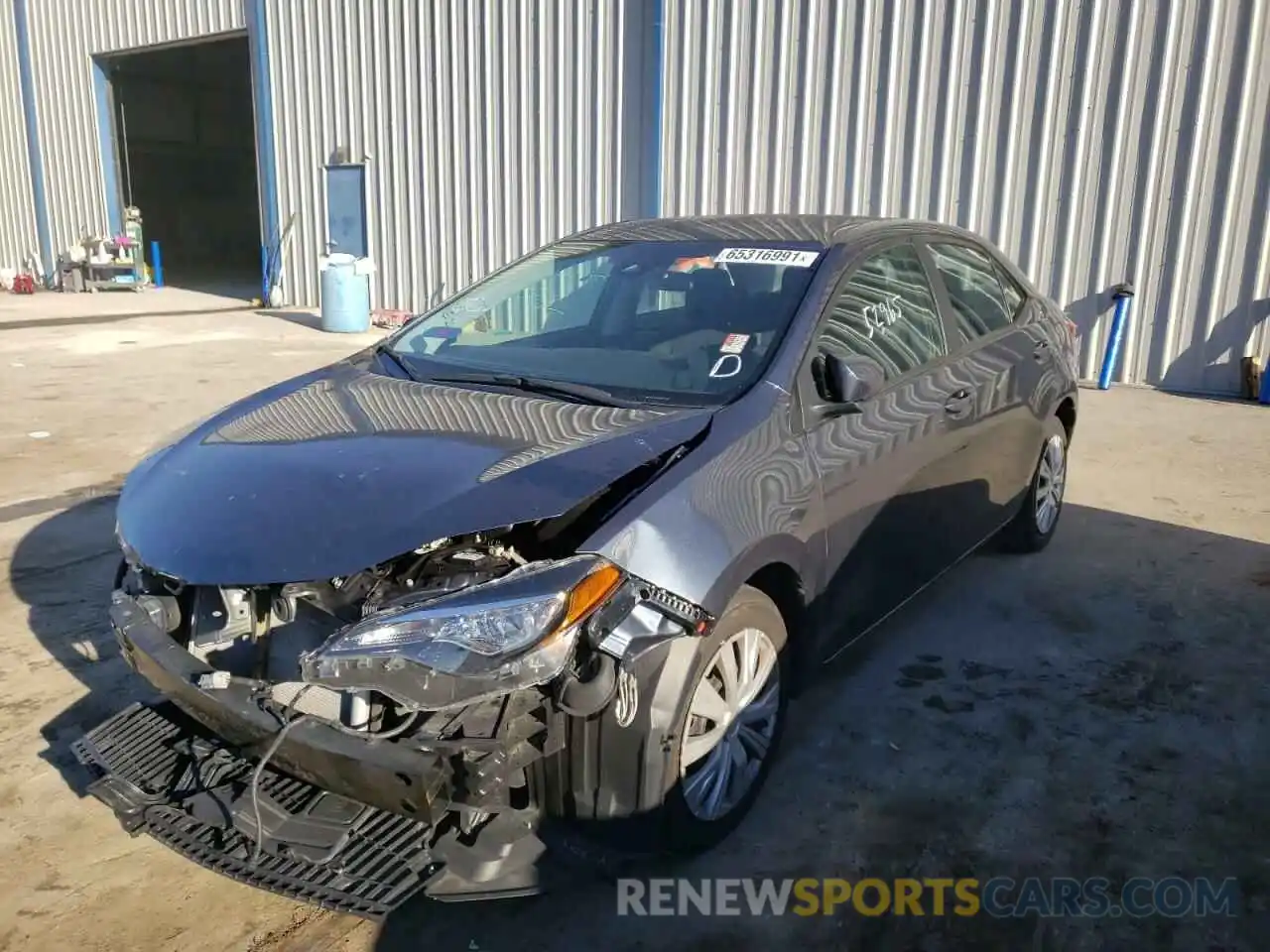 2 Photograph of a damaged car 2T1BURHE1KC180728 TOYOTA COROLLA 2019