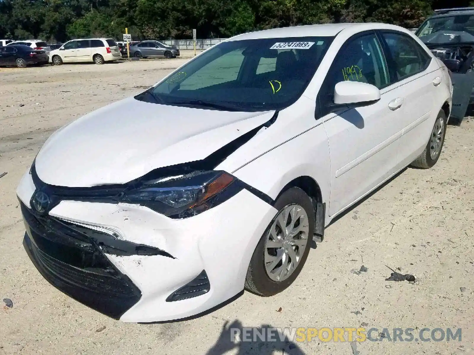 2 Photograph of a damaged car 2T1BURHE1KC181362 TOYOTA COROLLA 2019