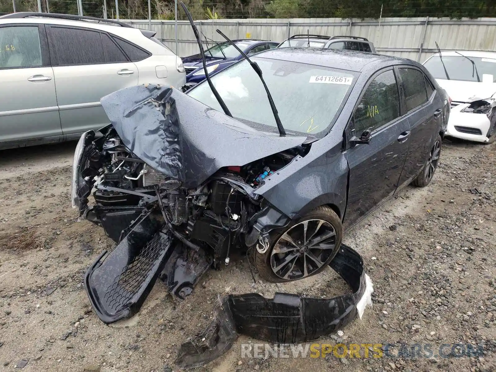 2 Photograph of a damaged car 2T1BURHE1KC182043 TOYOTA COROLLA 2019