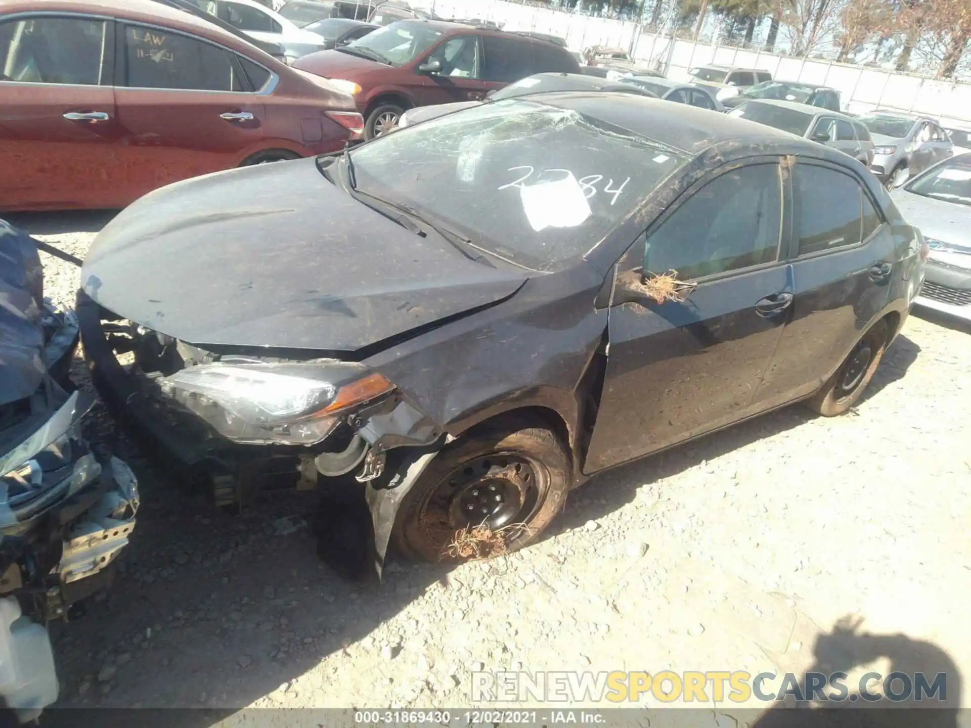 2 Фотография поврежденного автомобиля 2T1BURHE1KC182284 TOYOTA COROLLA 2019