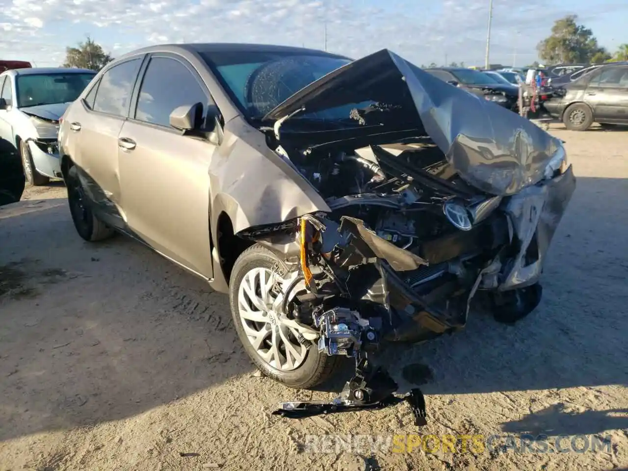 1 Photograph of a damaged car 2T1BURHE1KC182933 TOYOTA COROLLA 2019