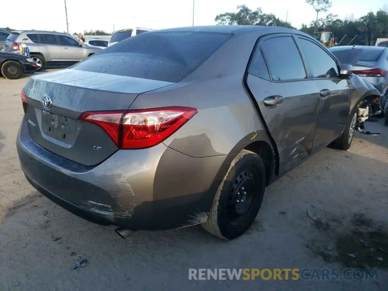 4 Photograph of a damaged car 2T1BURHE1KC182933 TOYOTA COROLLA 2019