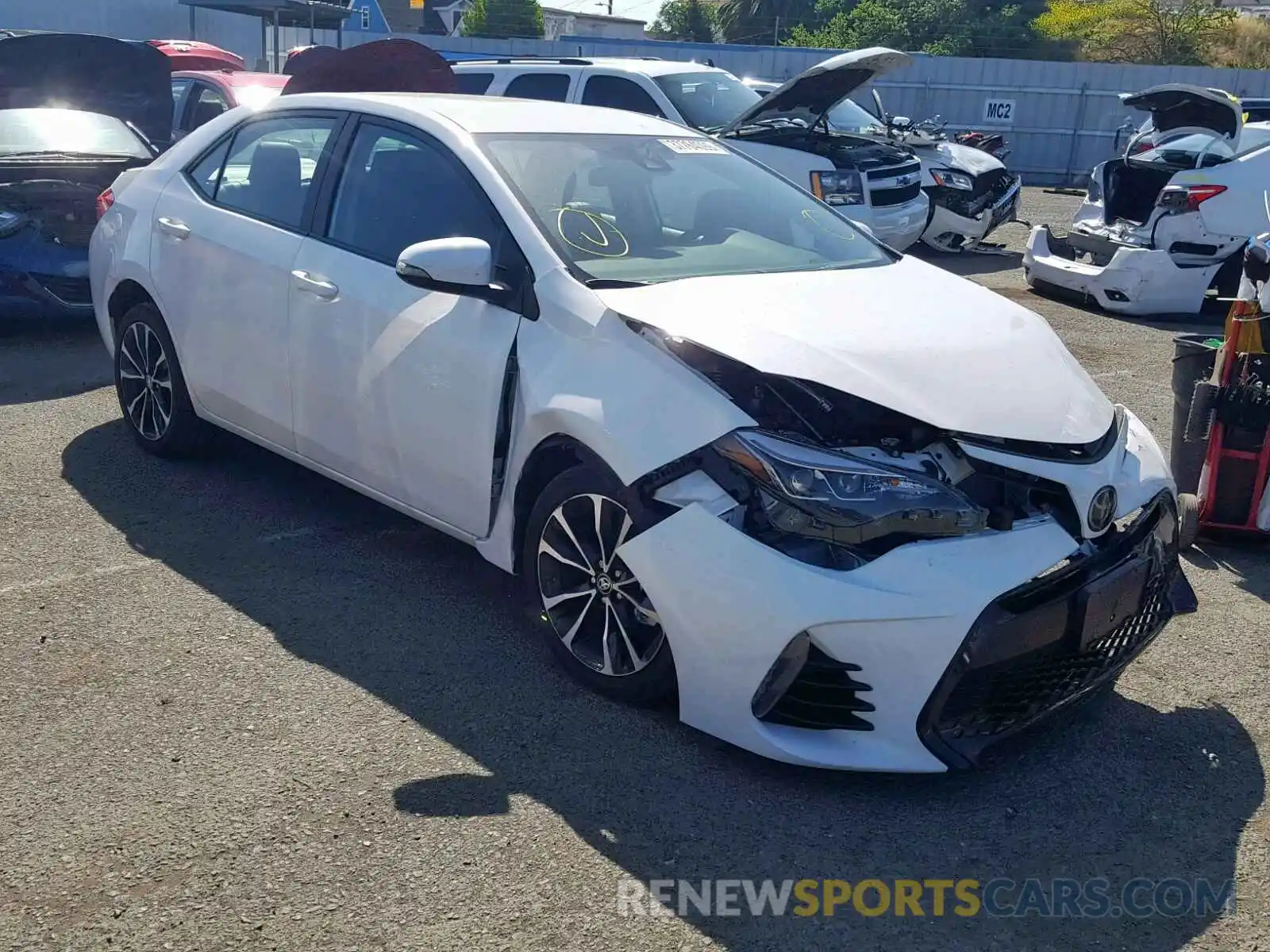 1 Photograph of a damaged car 2T1BURHE1KC183113 TOYOTA COROLLA 2019