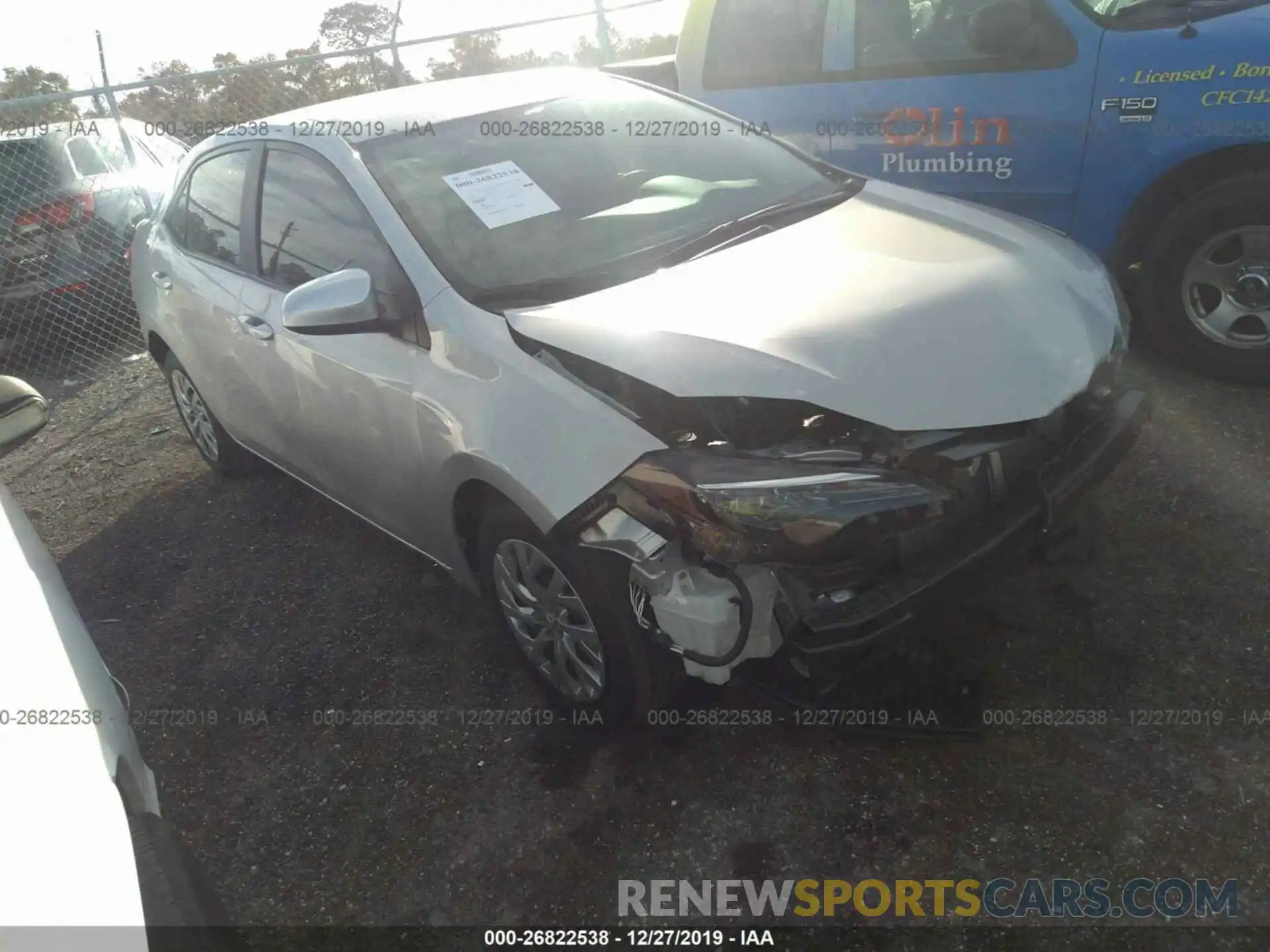 1 Photograph of a damaged car 2T1BURHE1KC184455 TOYOTA COROLLA 2019