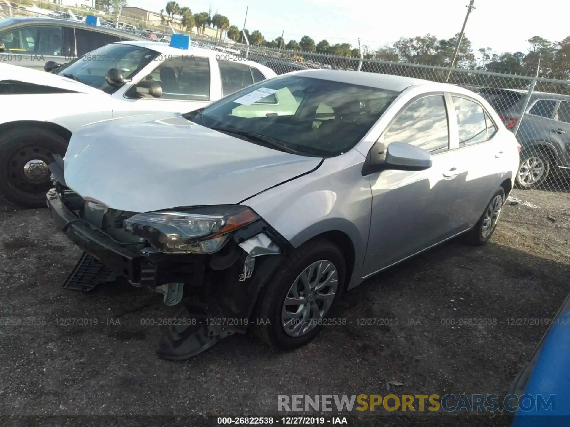 2 Photograph of a damaged car 2T1BURHE1KC184455 TOYOTA COROLLA 2019