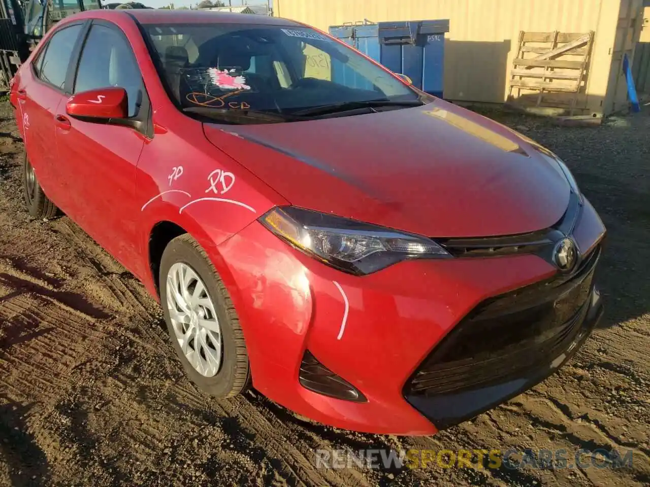 1 Photograph of a damaged car 2T1BURHE1KC184746 TOYOTA COROLLA 2019