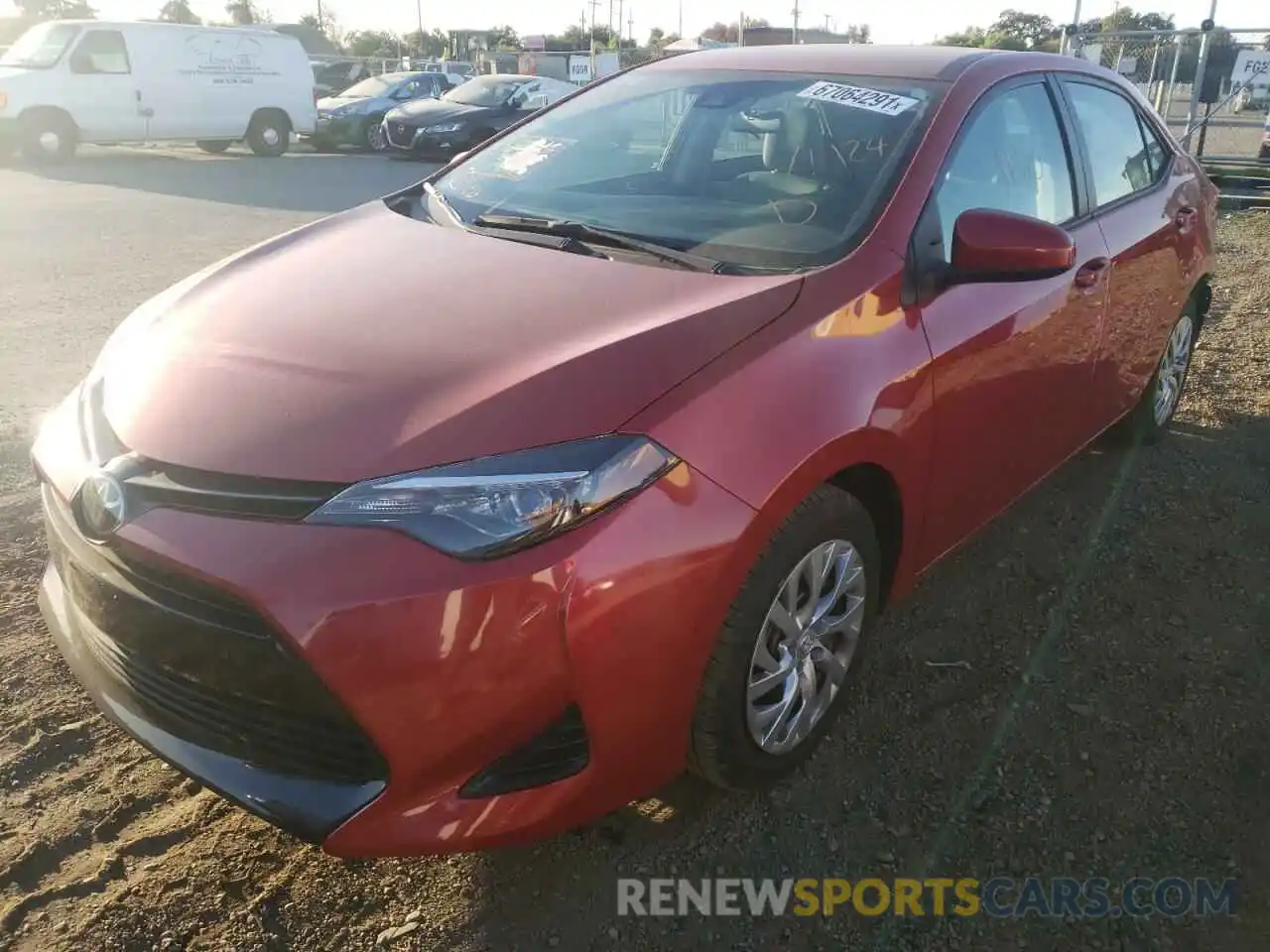 2 Photograph of a damaged car 2T1BURHE1KC184746 TOYOTA COROLLA 2019