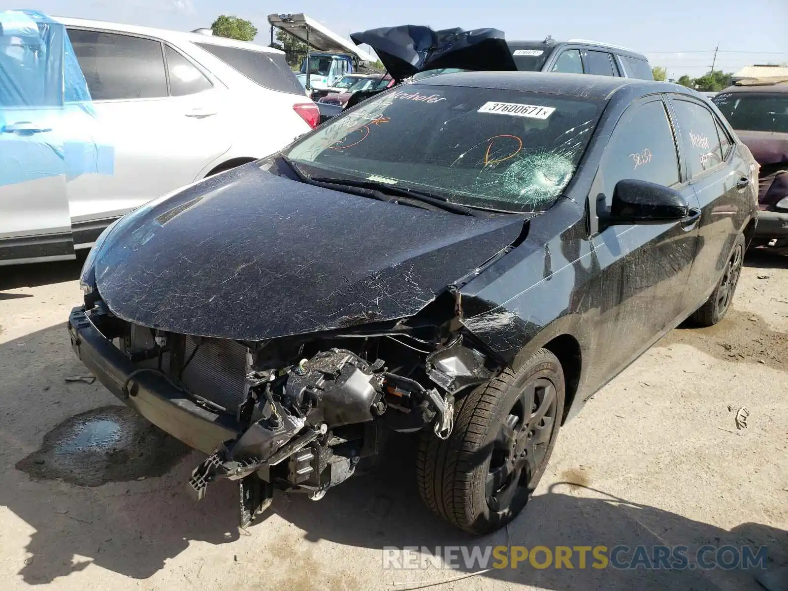 2 Photograph of a damaged car 2T1BURHE1KC187372 TOYOTA COROLLA 2019