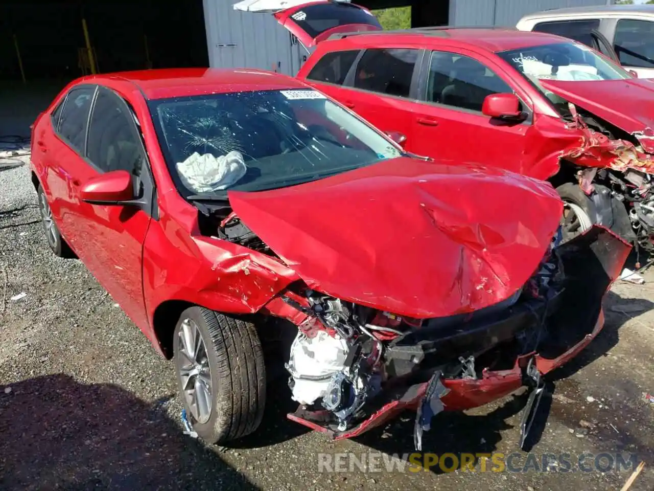 1 Photograph of a damaged car 2T1BURHE1KC188344 TOYOTA COROLLA 2019