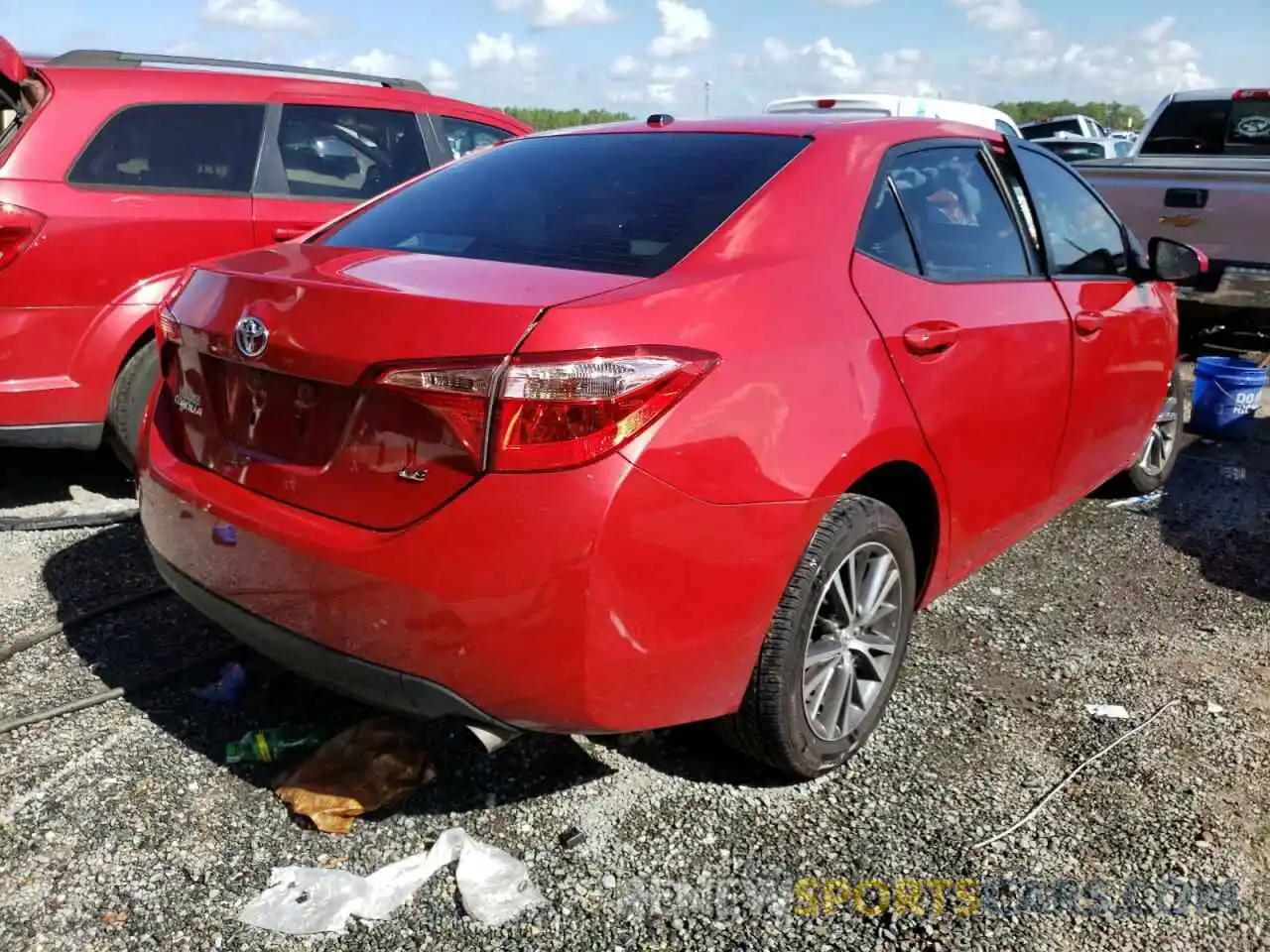 4 Photograph of a damaged car 2T1BURHE1KC188344 TOYOTA COROLLA 2019