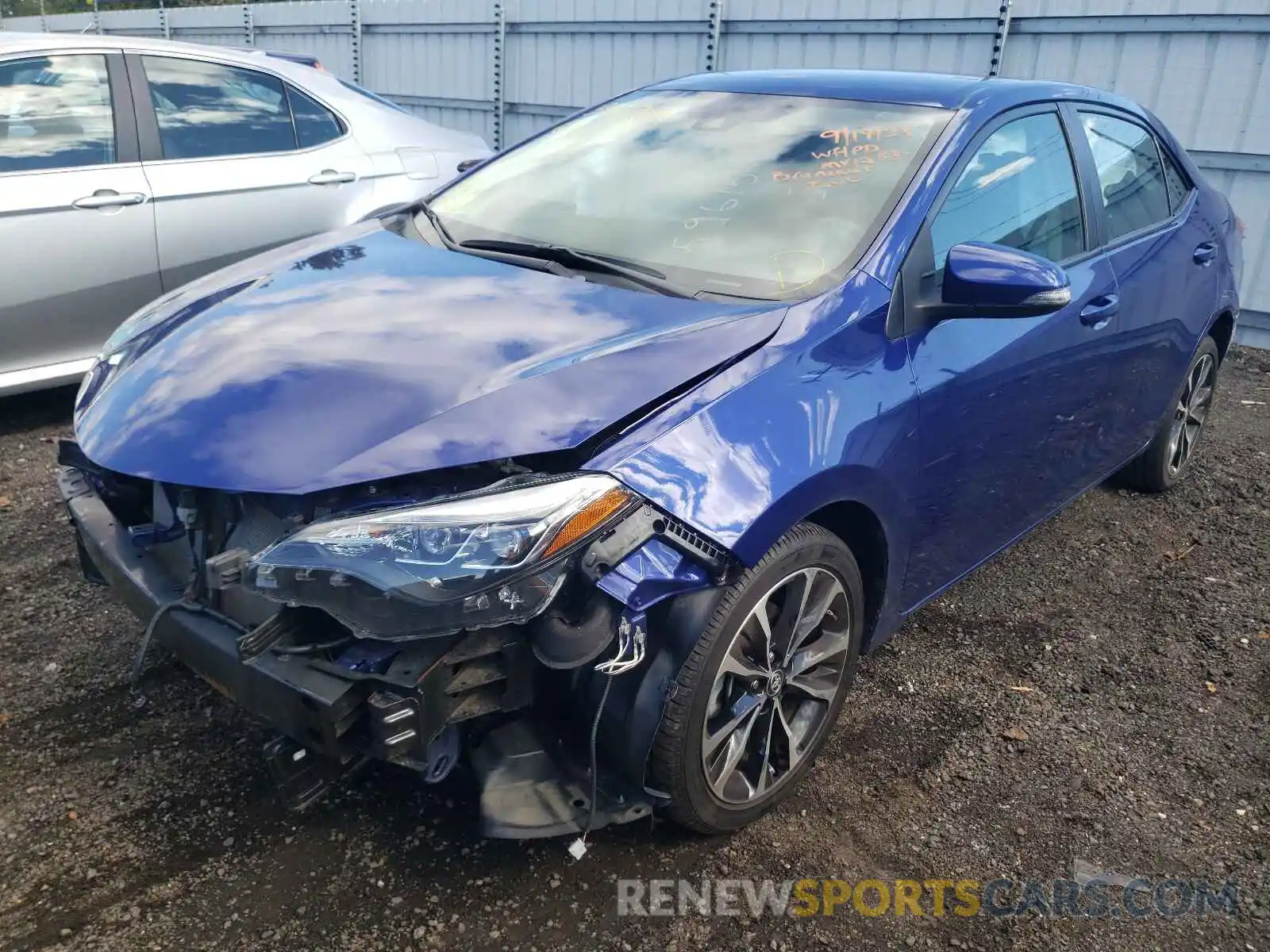 2 Photograph of a damaged car 2T1BURHE1KC190126 TOYOTA COROLLA 2019