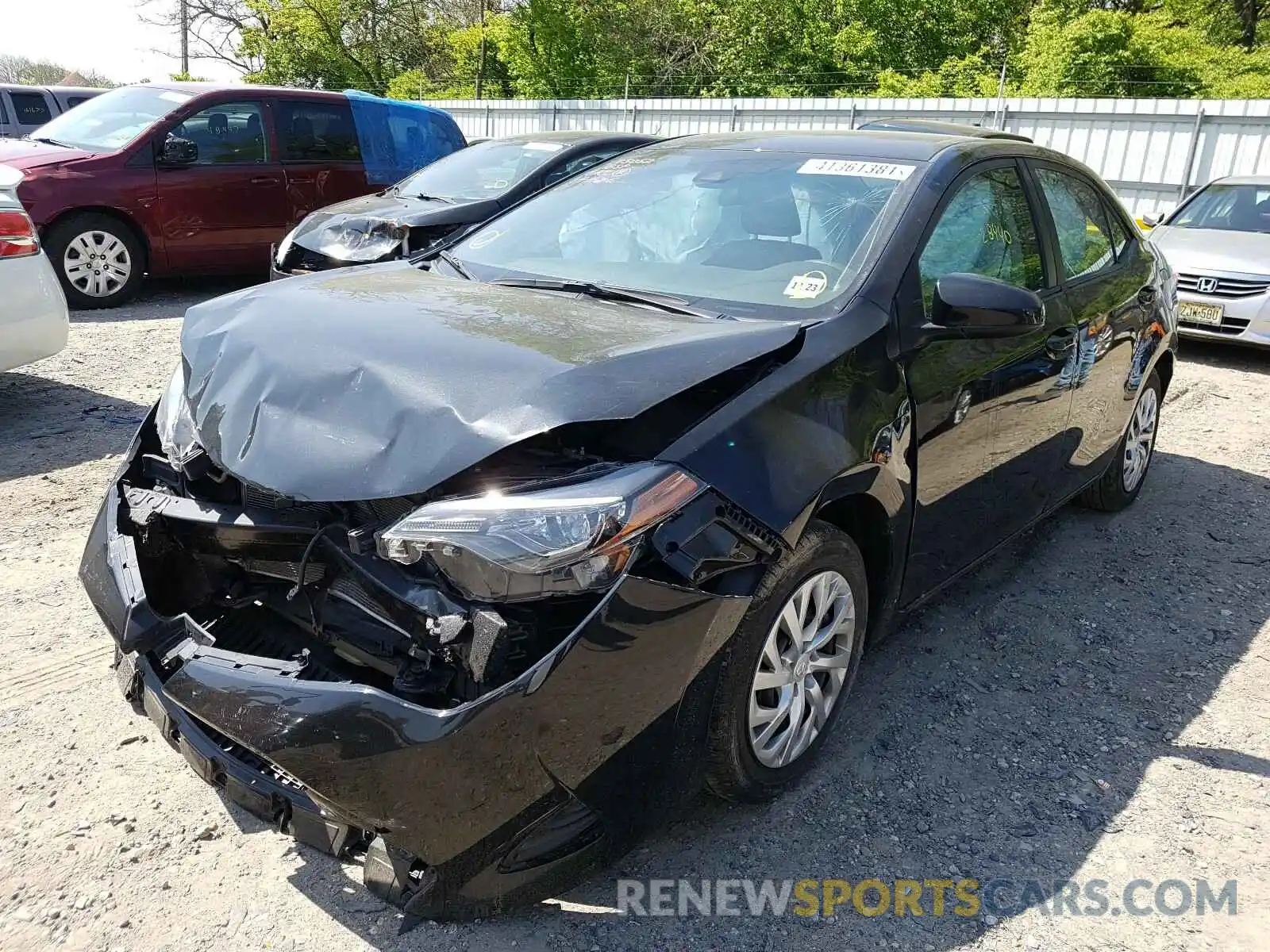 2 Photograph of a damaged car 2T1BURHE1KC191406 TOYOTA COROLLA 2019