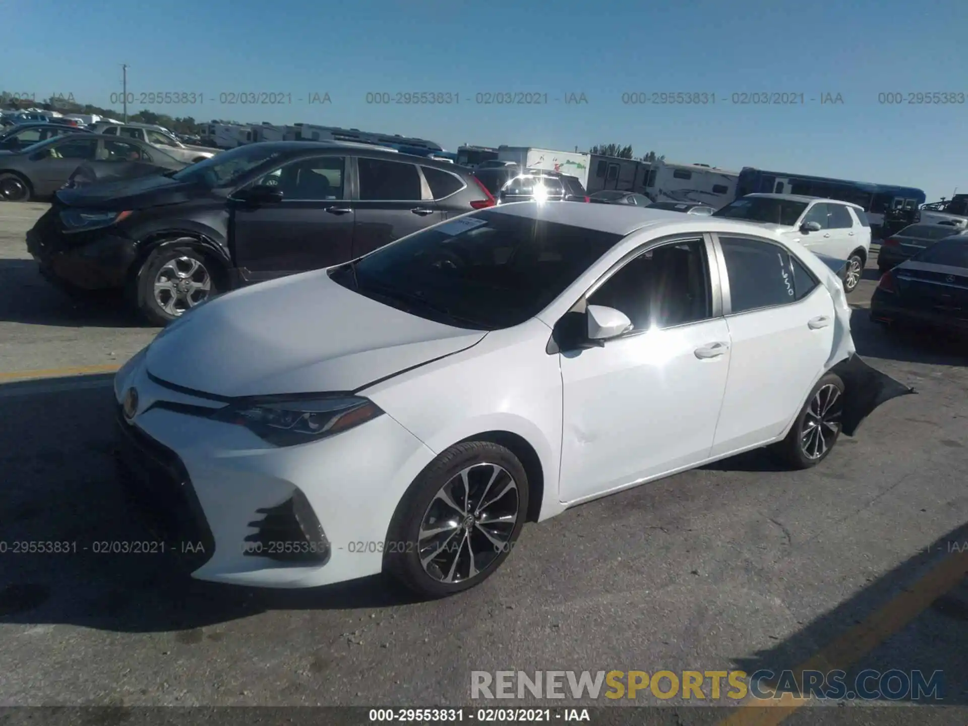 2 Photograph of a damaged car 2T1BURHE1KC191650 TOYOTA COROLLA 2019