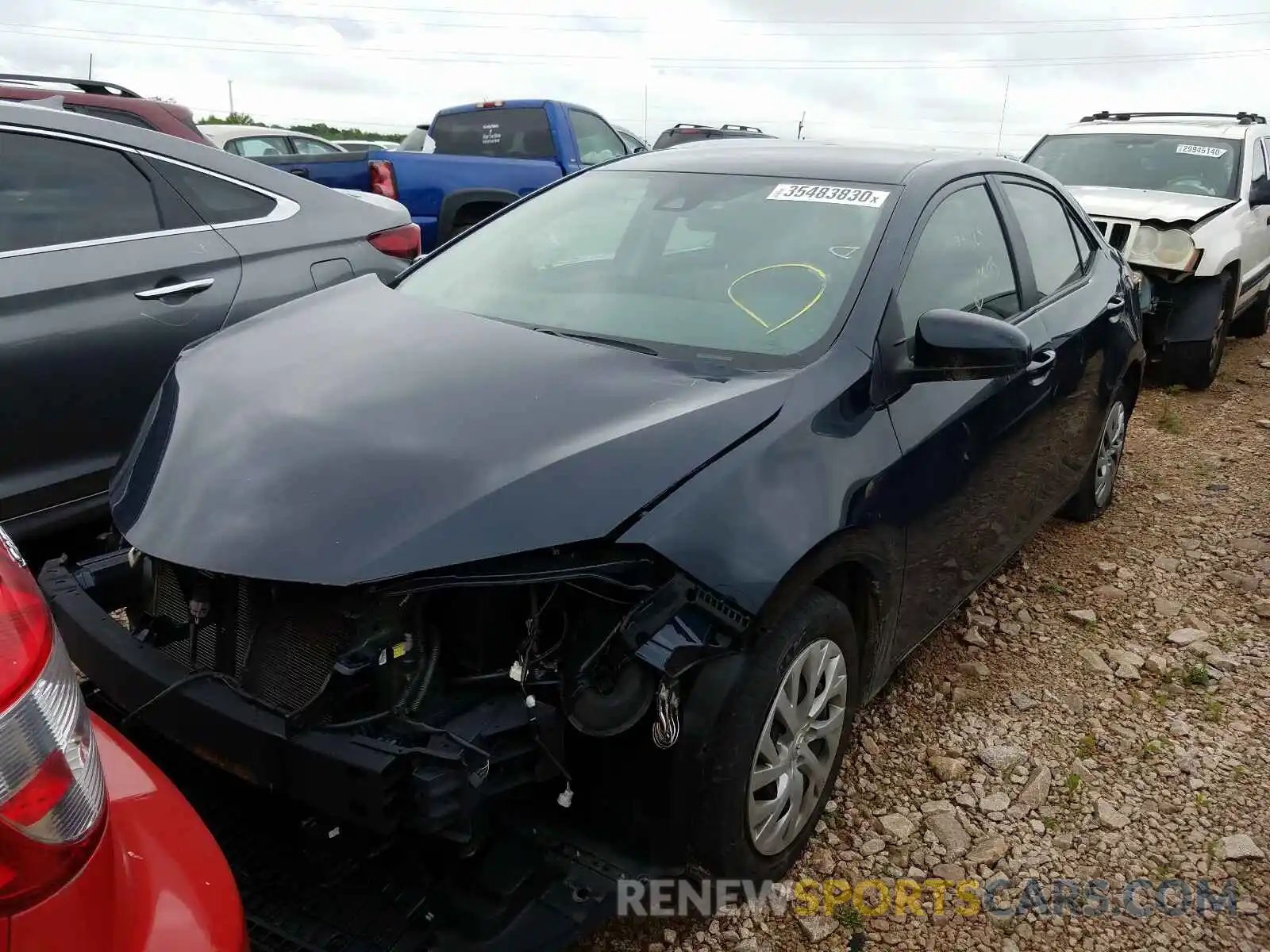 2 Photograph of a damaged car 2T1BURHE1KC192393 TOYOTA COROLLA 2019