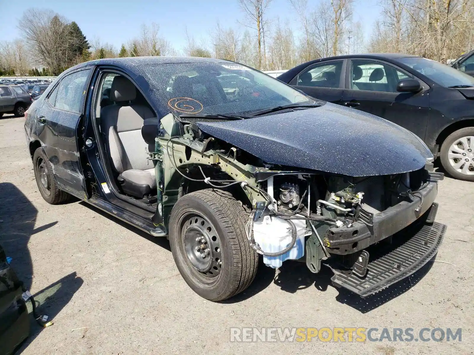 1 Photograph of a damaged car 2T1BURHE1KC193351 TOYOTA COROLLA 2019