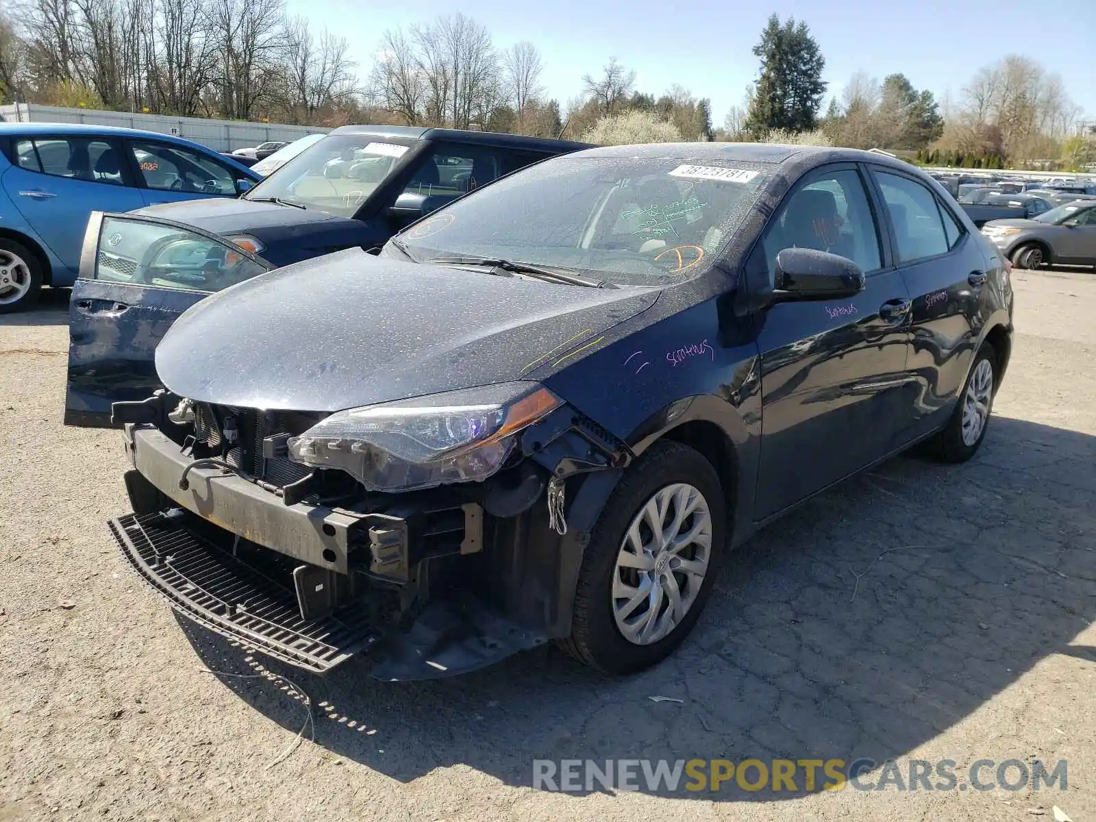 2 Photograph of a damaged car 2T1BURHE1KC193351 TOYOTA COROLLA 2019