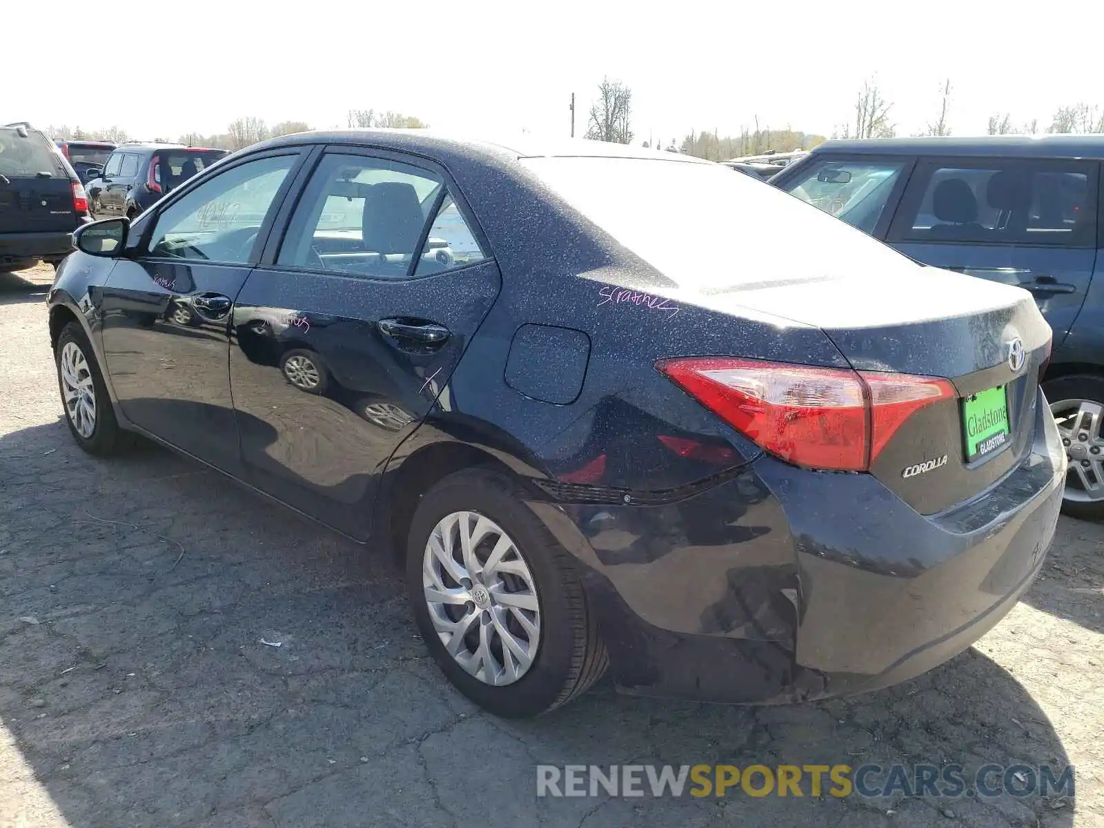 3 Photograph of a damaged car 2T1BURHE1KC193351 TOYOTA COROLLA 2019